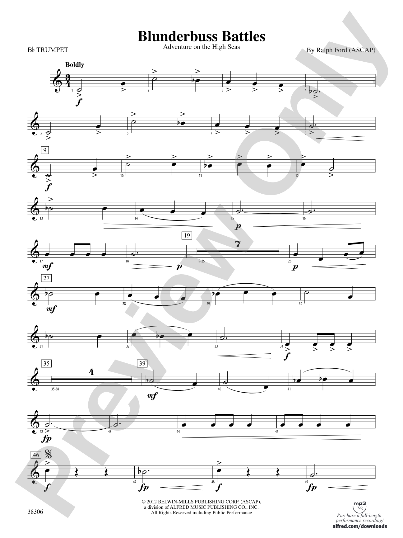 Blunderbuss Battles: 1st B-flat Trumpet