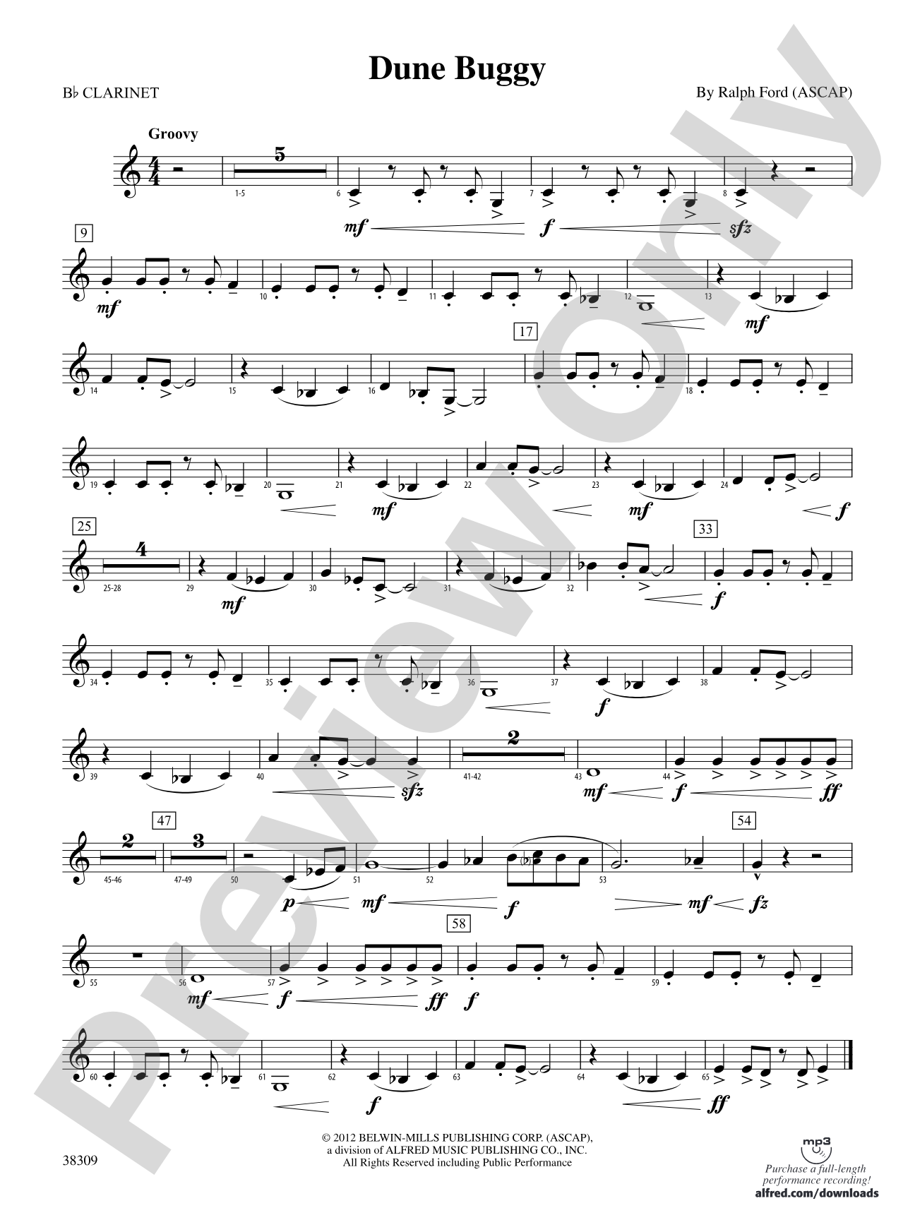 Dune Buggy: 1st B-flat Clarinet