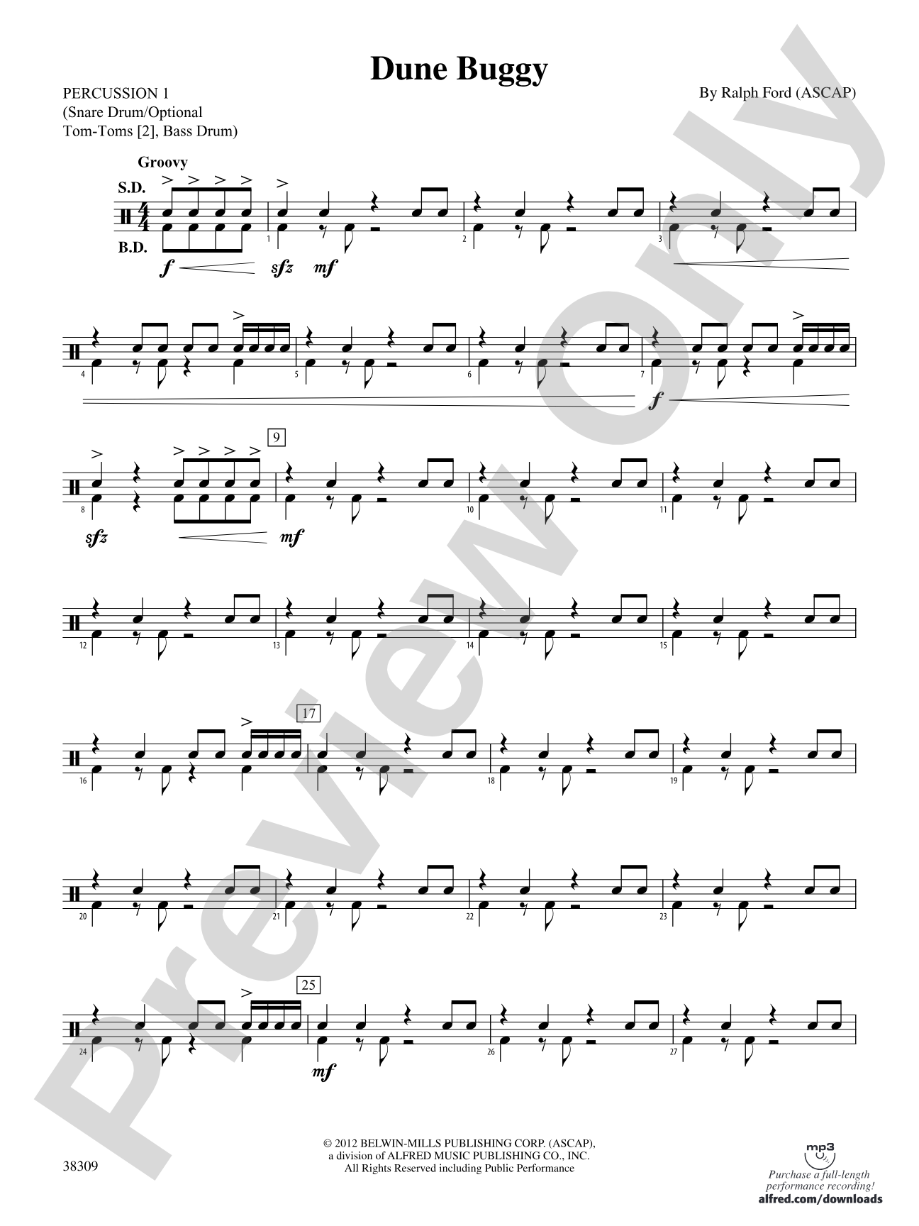 Dune Buggy: 1st Percussion