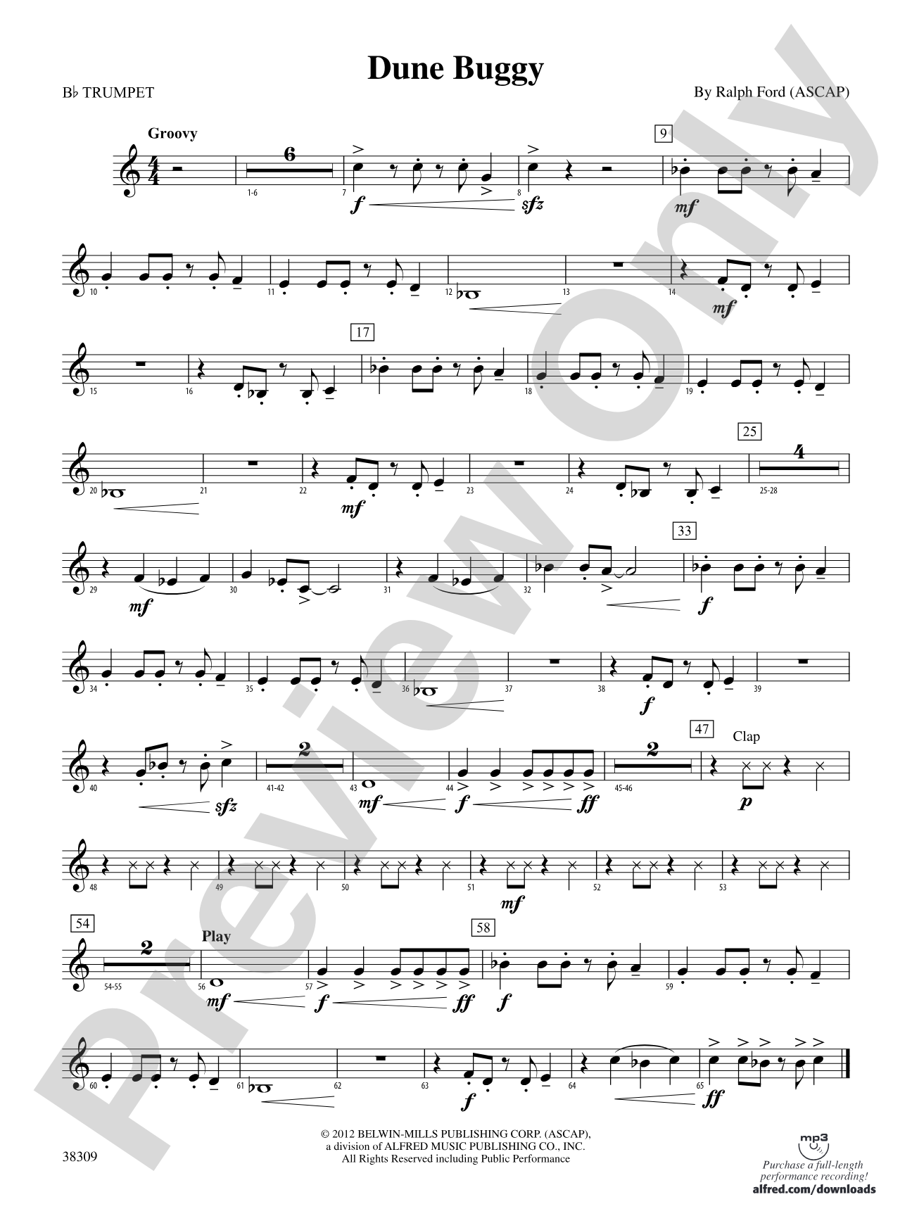 Dune Buggy: 1st B-flat Trumpet