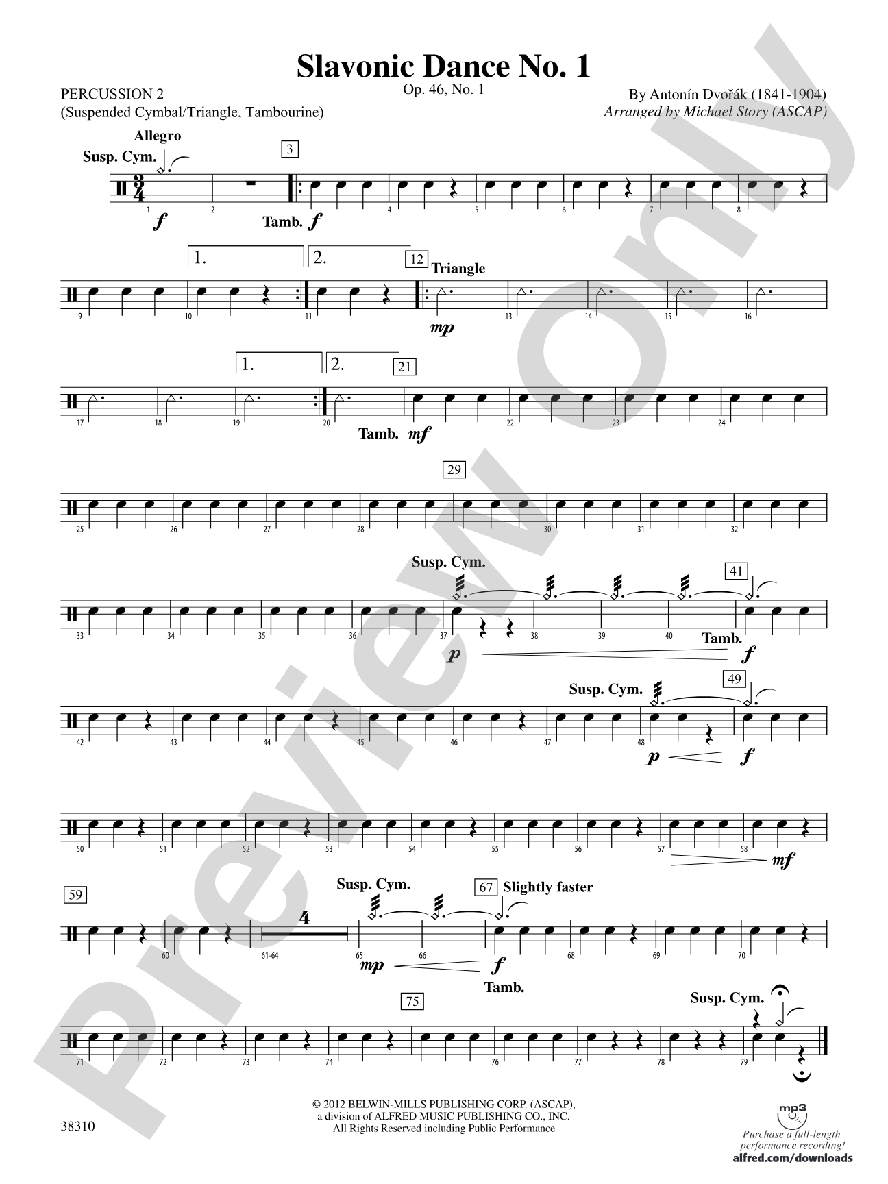 Slavonic Dance No. 1: 2nd Percussion
