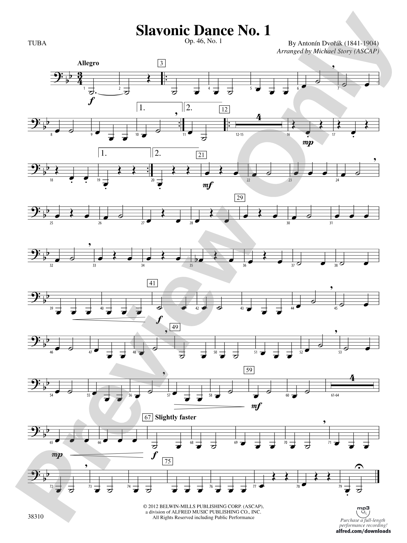 Slavonic Dance No. 1: Tuba