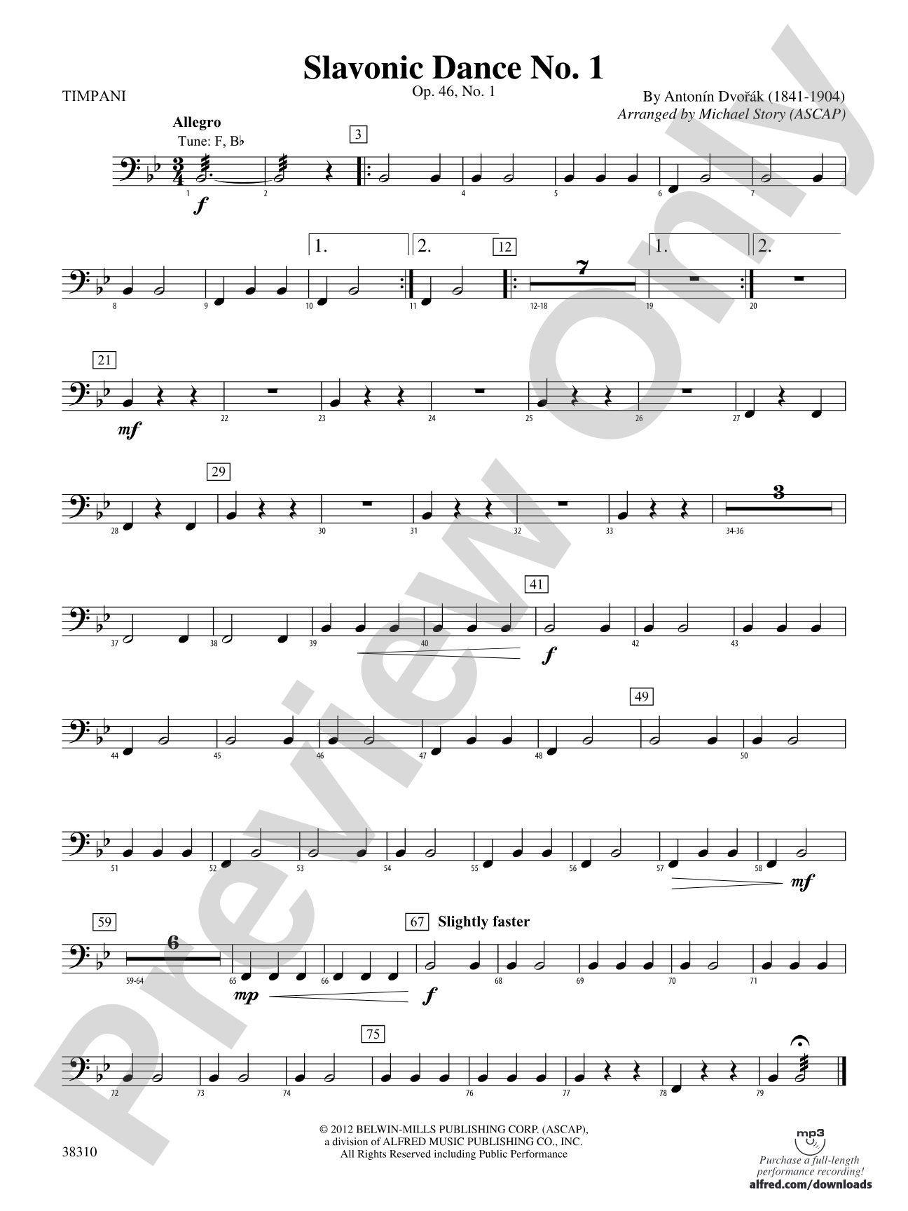 Slavonic Dance No. 1: Timpani