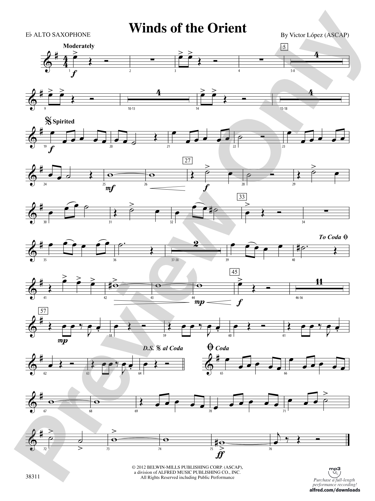 Winds of the Orient: E-flat Alto Saxophone