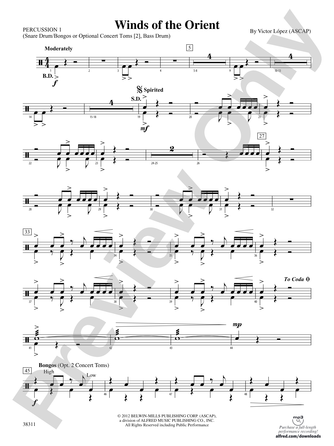 Winds of the Orient: 1st Percussion