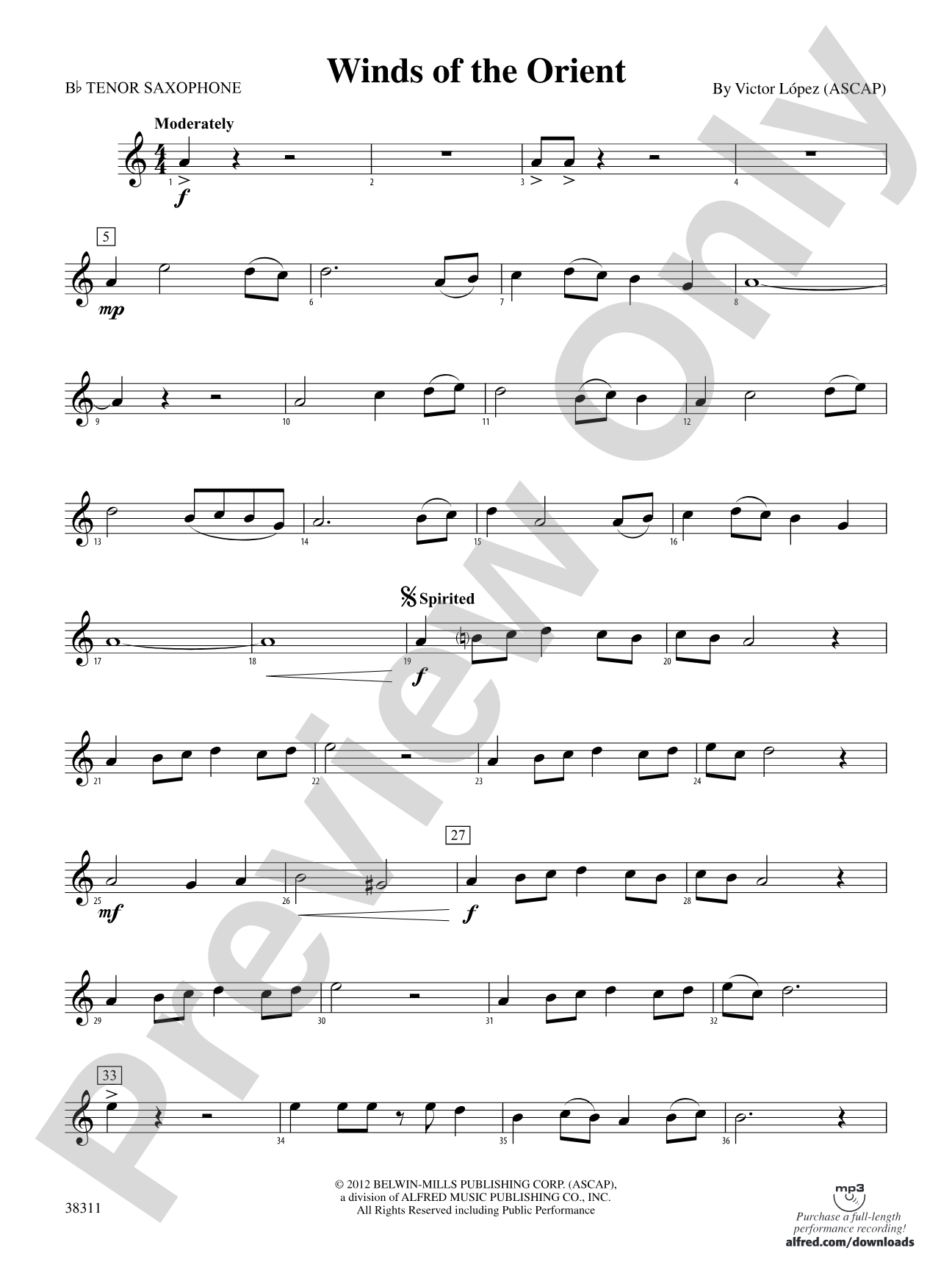 Winds of the Orient: B-flat Tenor Saxophone