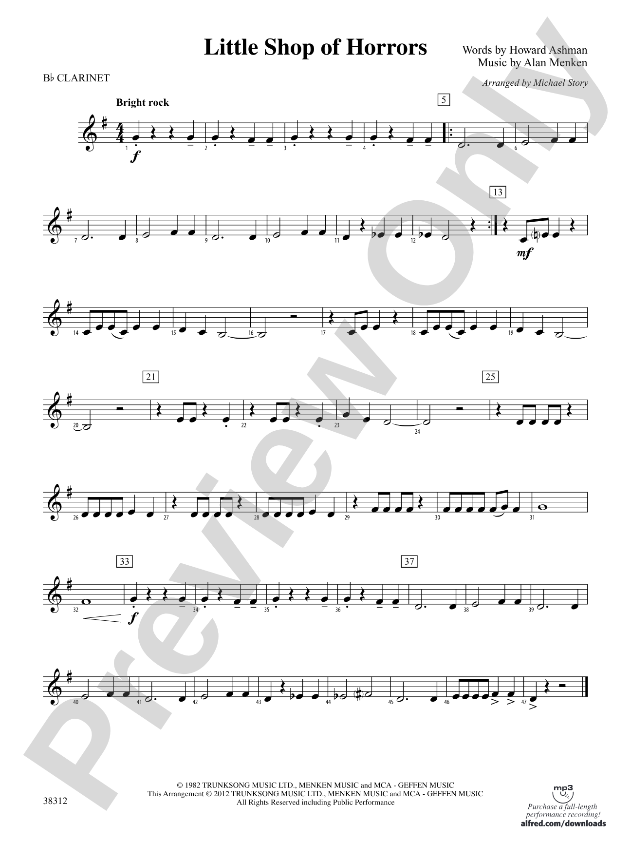 Little Shop of Horrors: 1st B-flat Clarinet