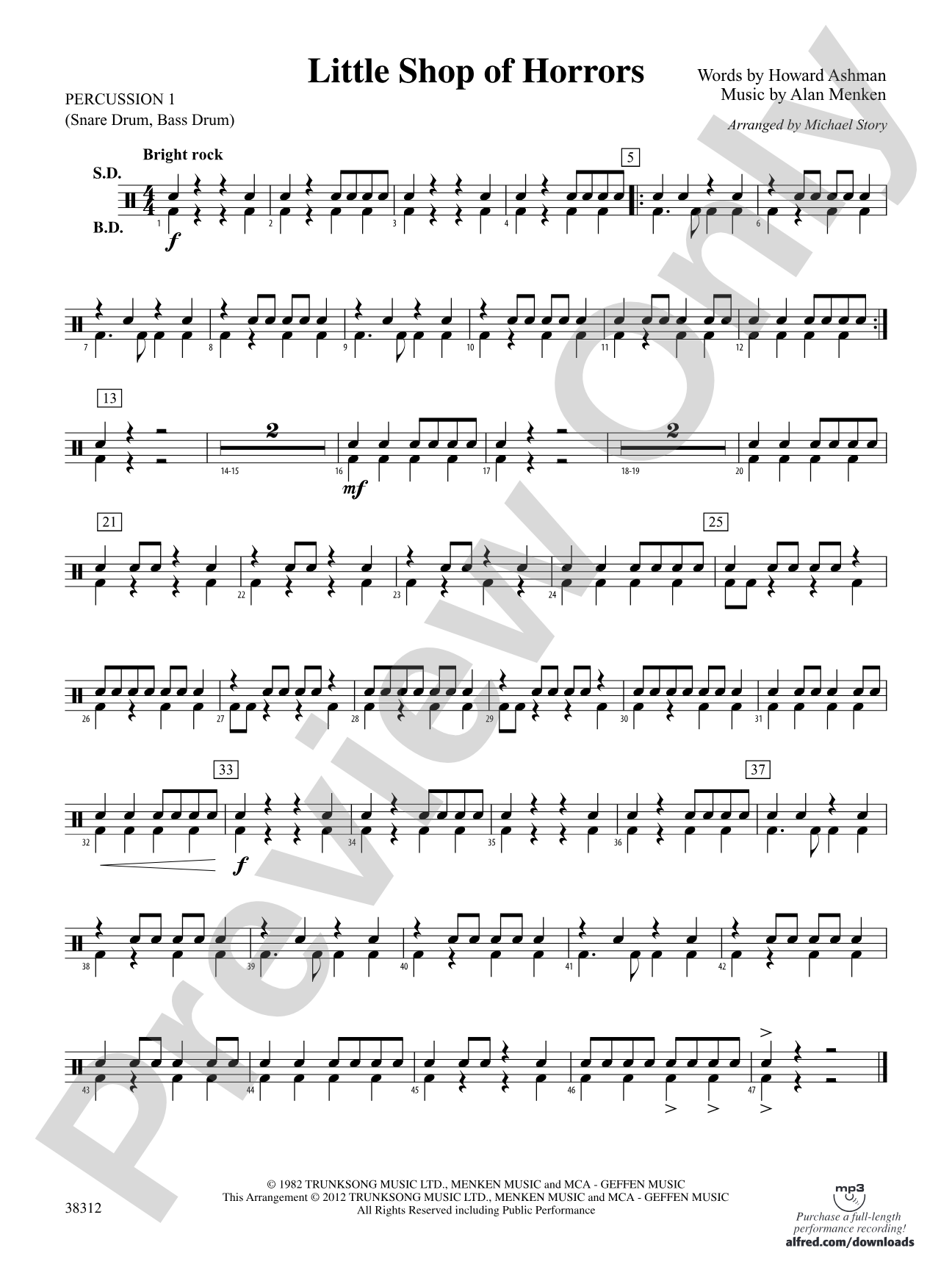 Little Shop of Horrors: 1st Percussion