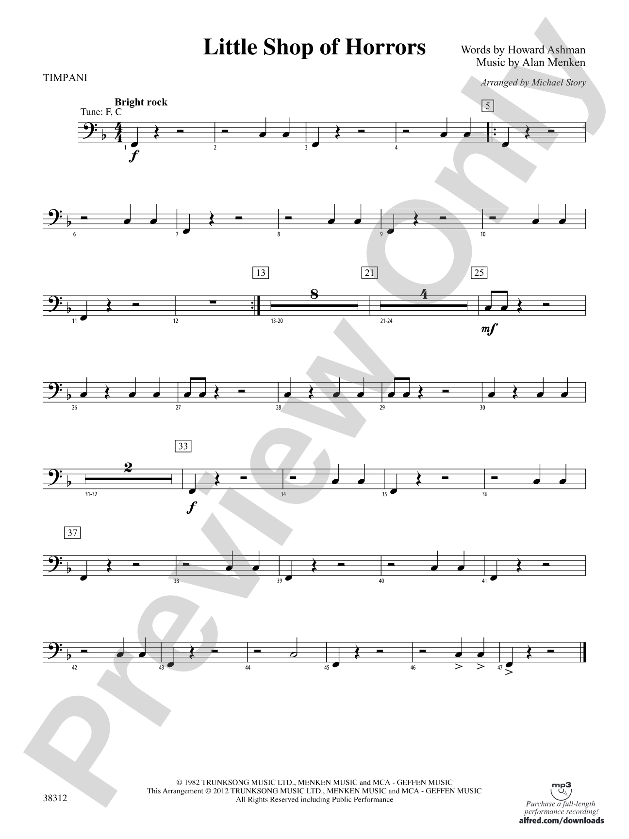 Little Shop of Horrors: Timpani