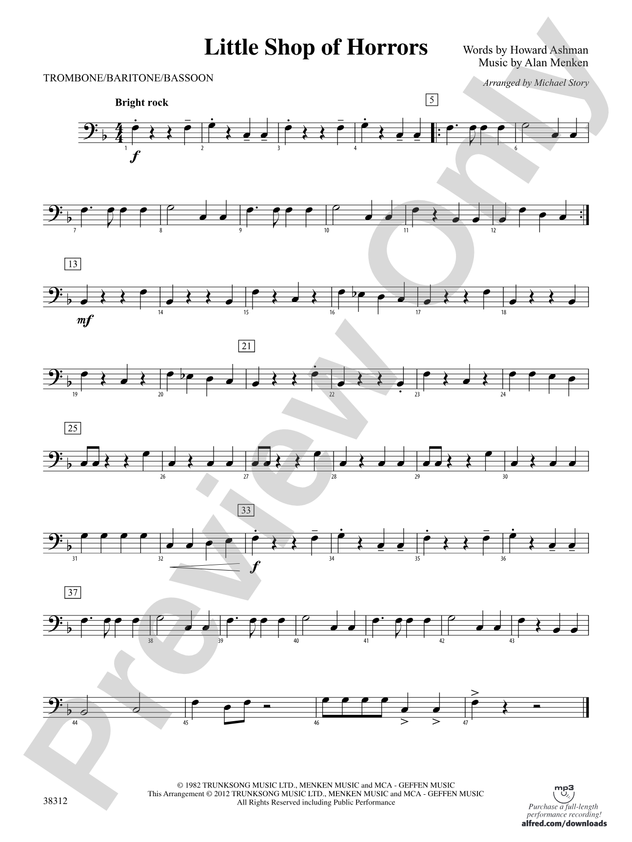Little Shop of Horrors: 1st Trombone