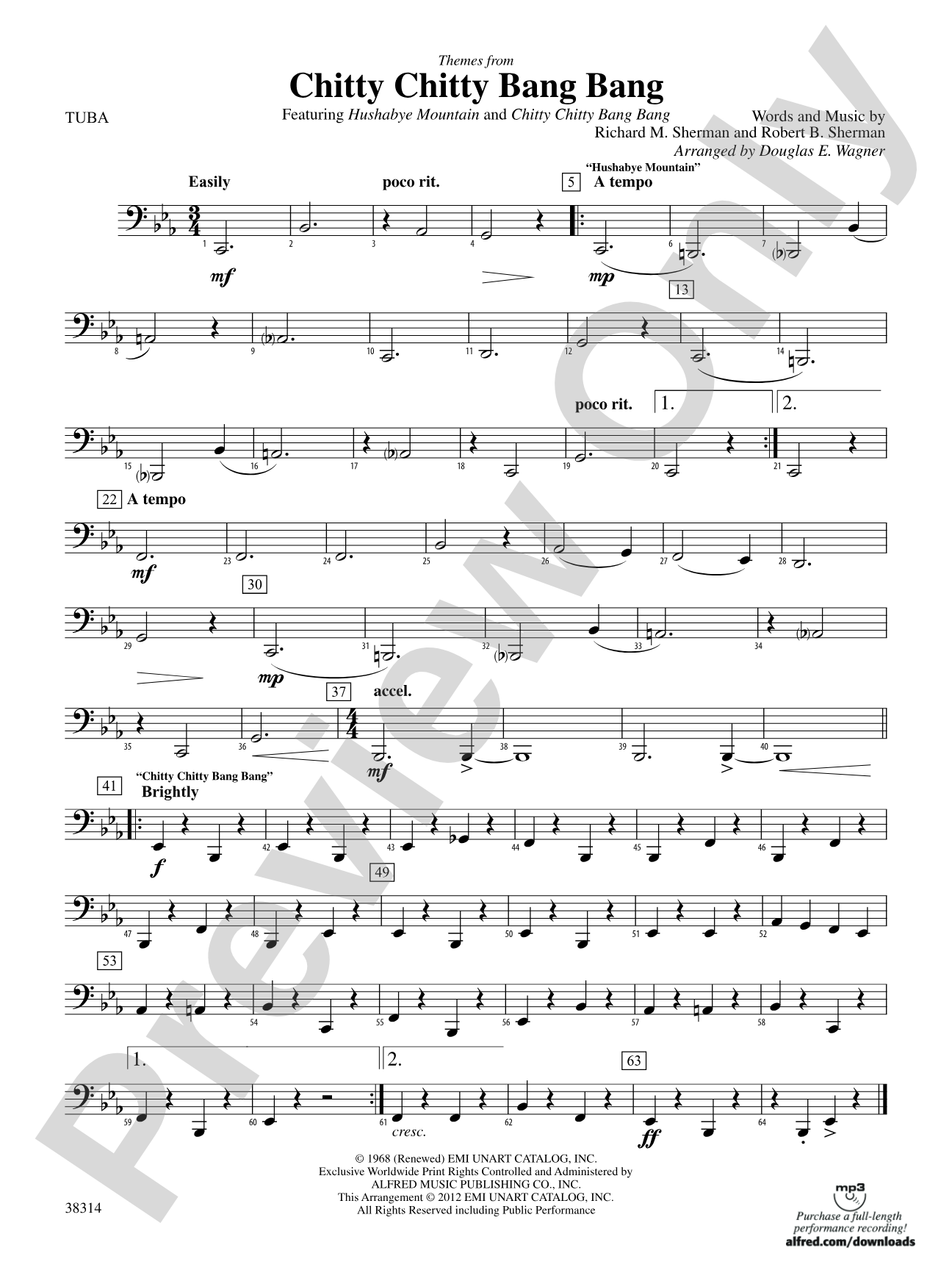 Chitty Chitty Bang Bang, Themes from: Tuba