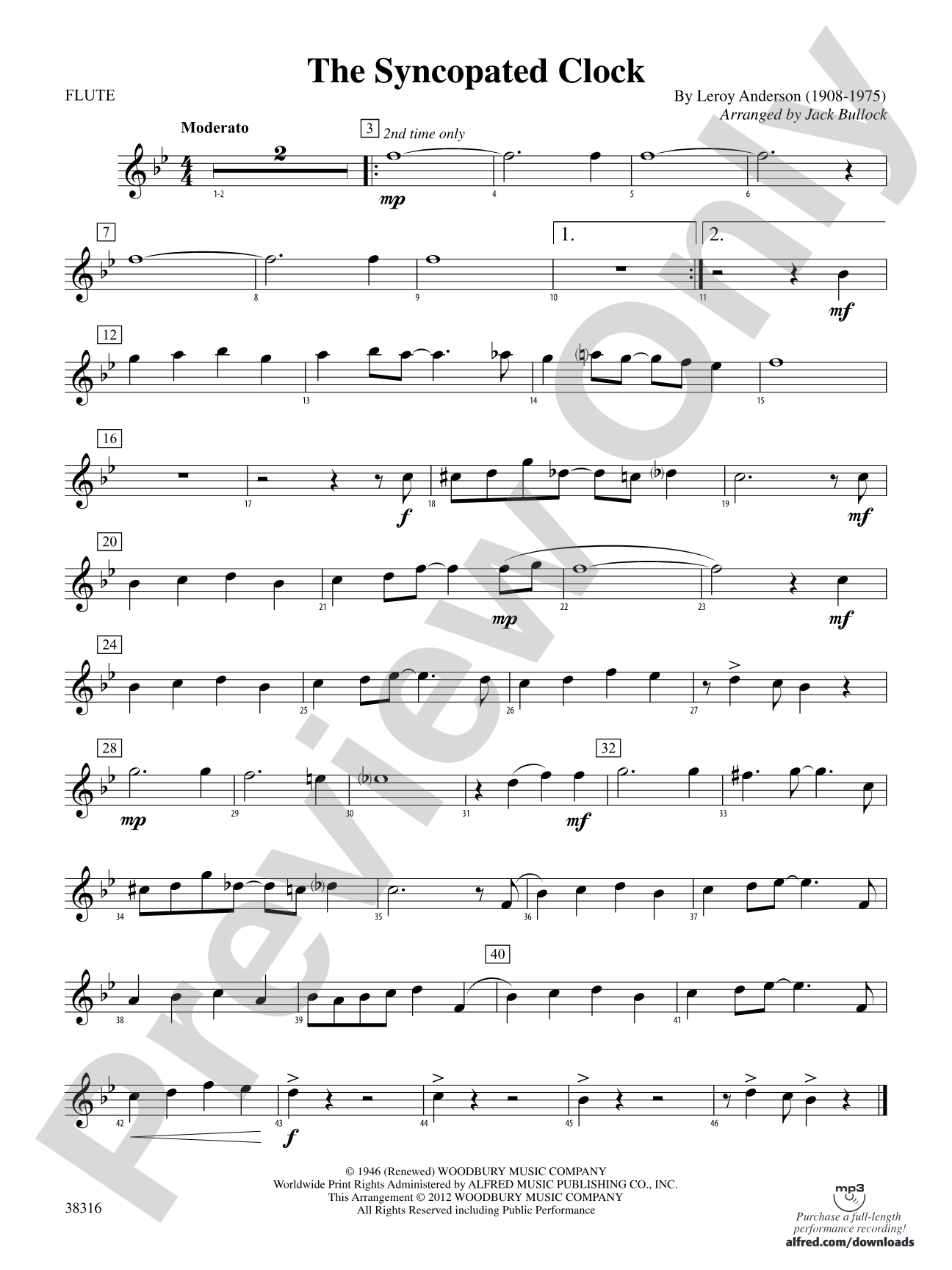The Syncopated Clock: Flute