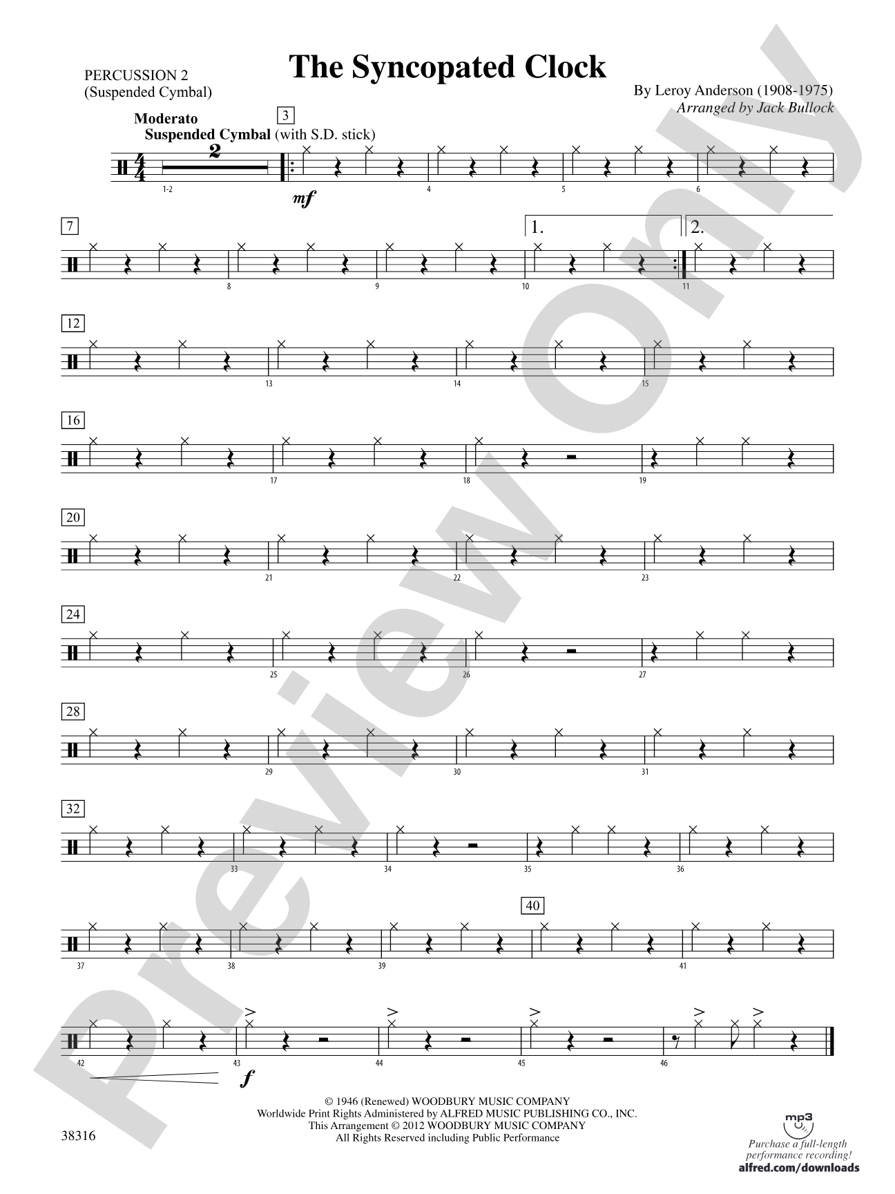 The Syncopated Clock: 2nd Percussion
