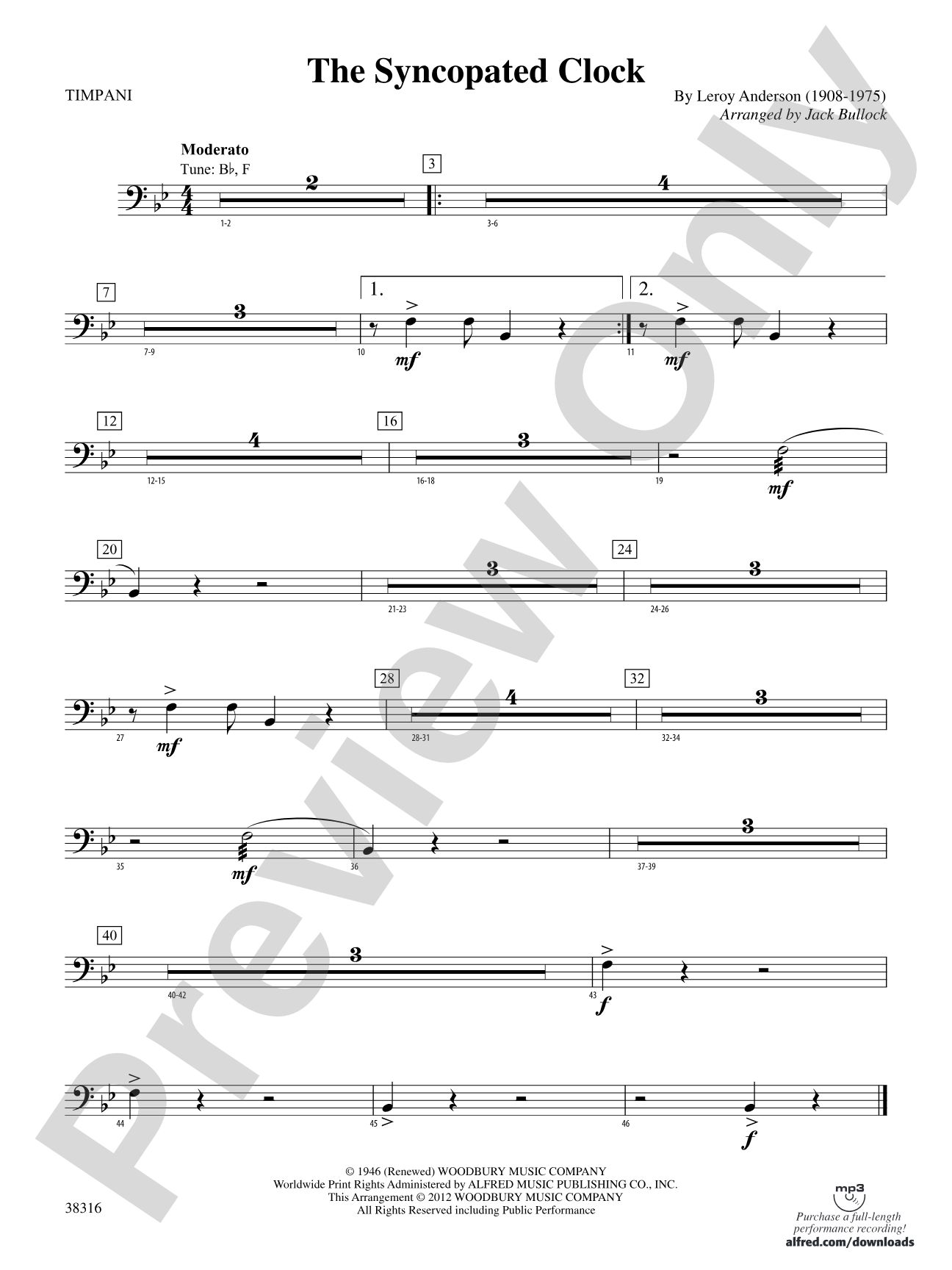 The Syncopated Clock: Timpani
