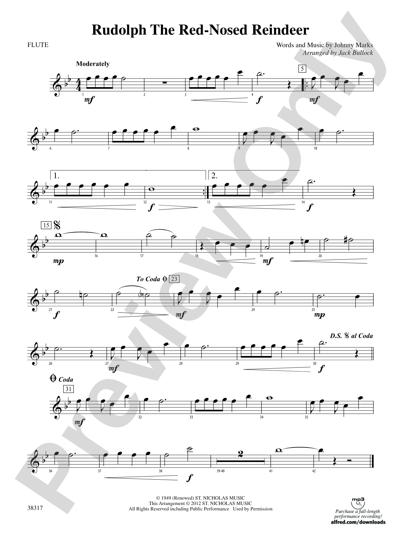 Rudolph the Red-Nosed Reindeer: Flute