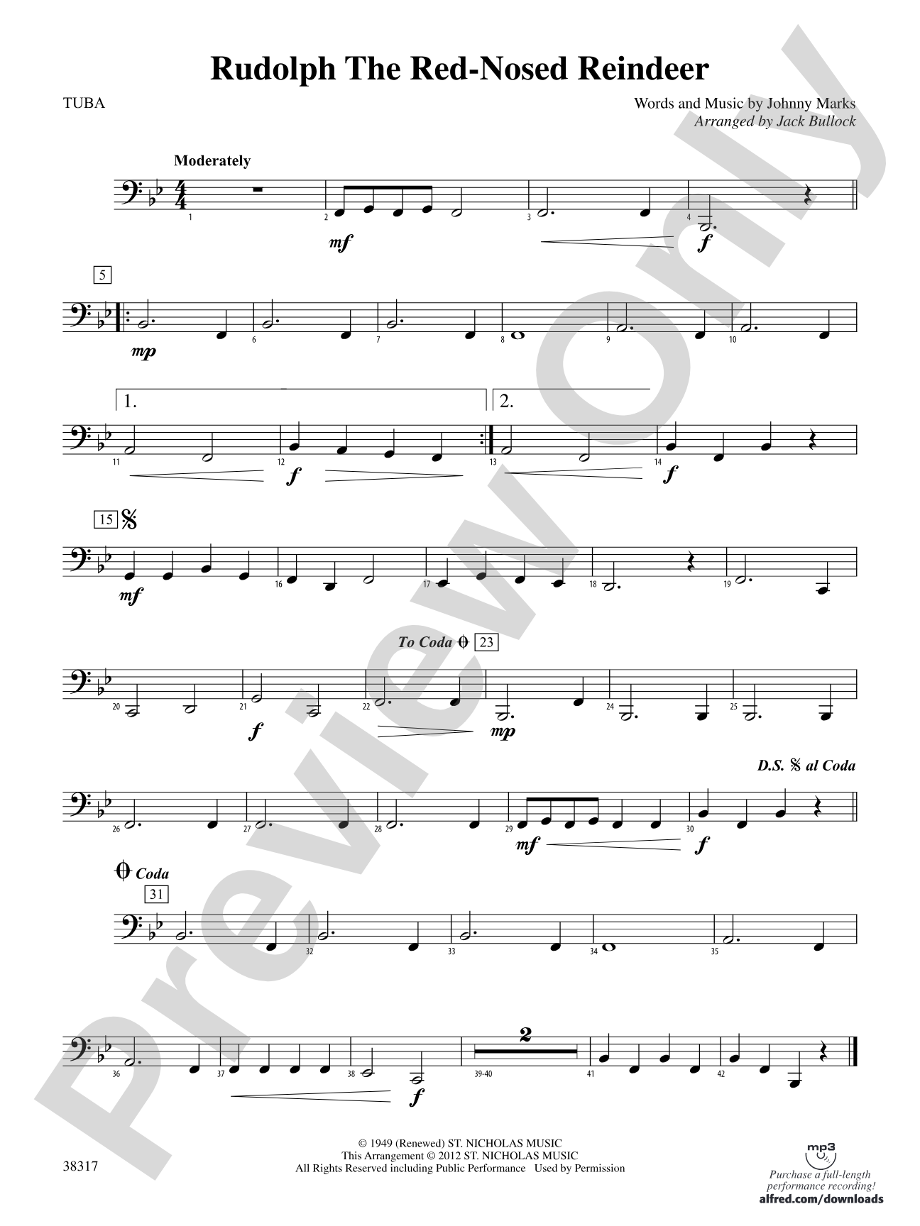 Rudolph the Red-Nosed Reindeer: Tuba