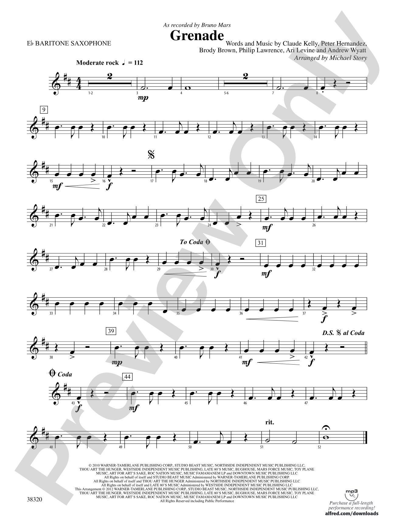 Grenade: E-flat Baritone Saxophone