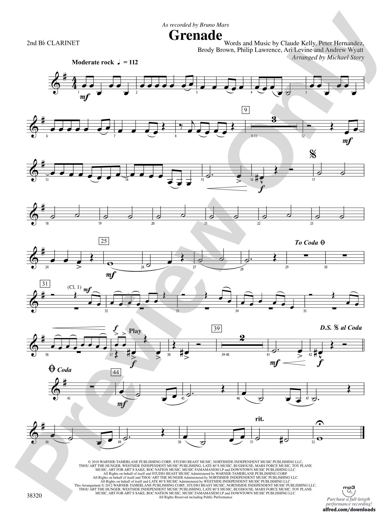 Grenade: 2nd B-flat Clarinet