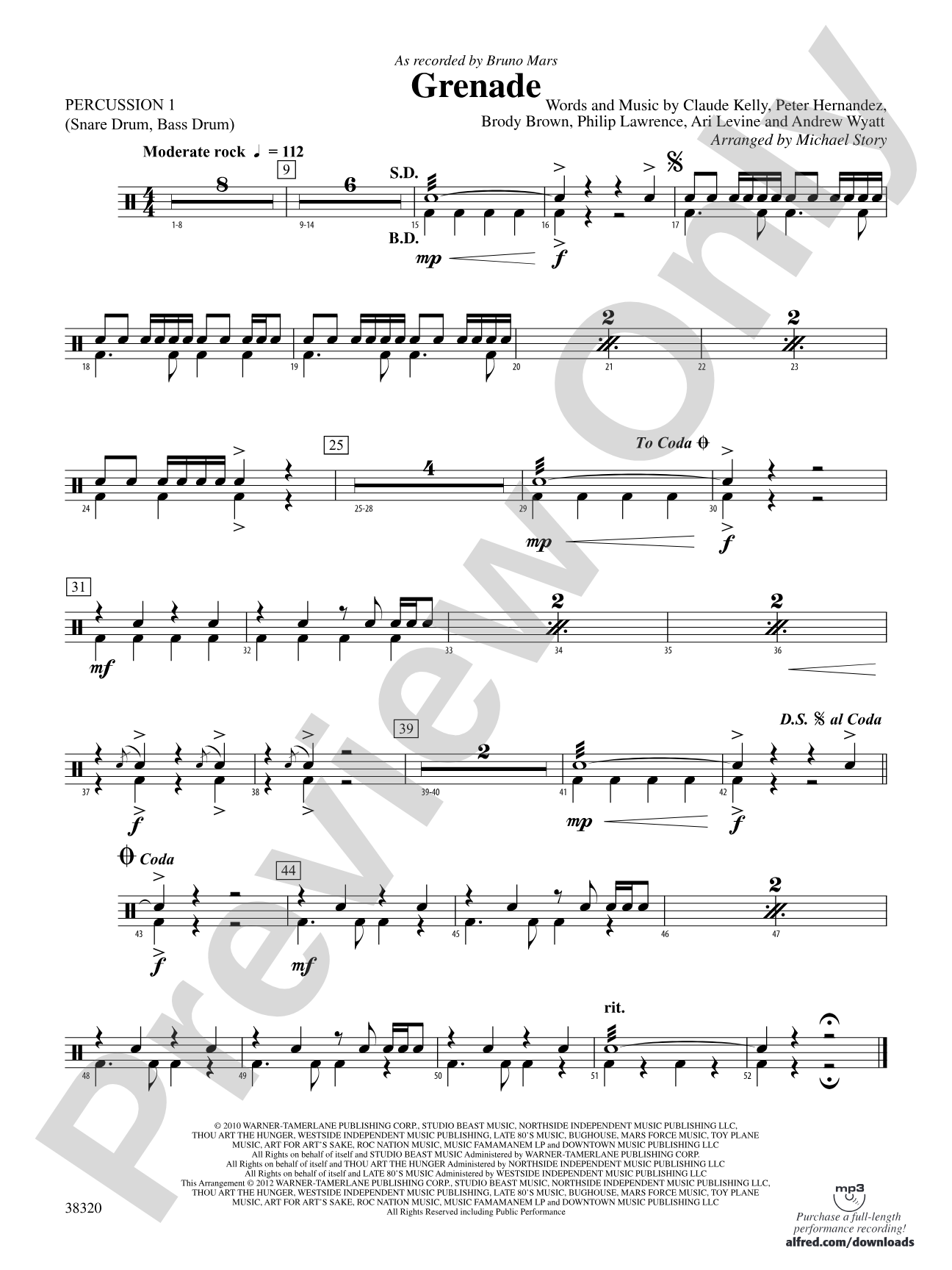 Grenade: 1st Percussion