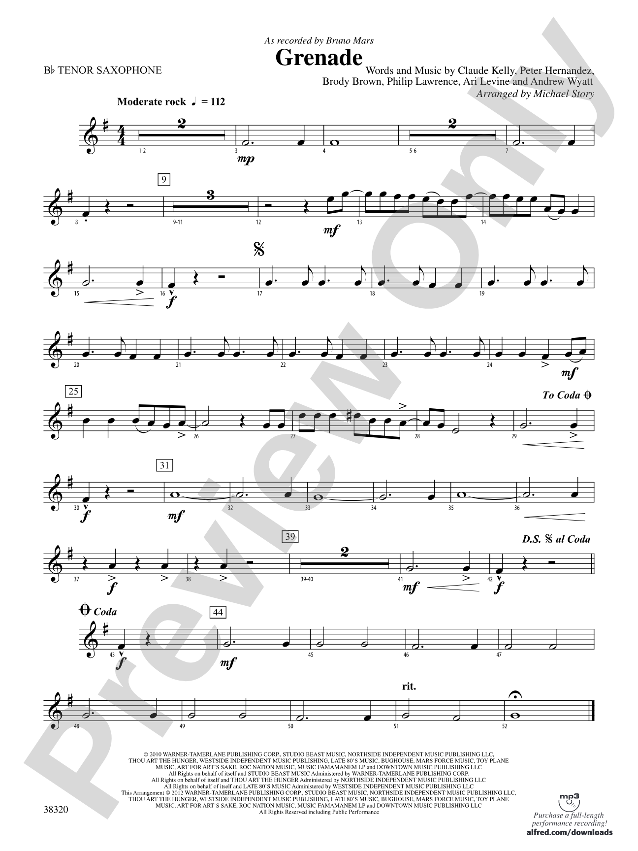 Grenade: B-flat Tenor Saxophone