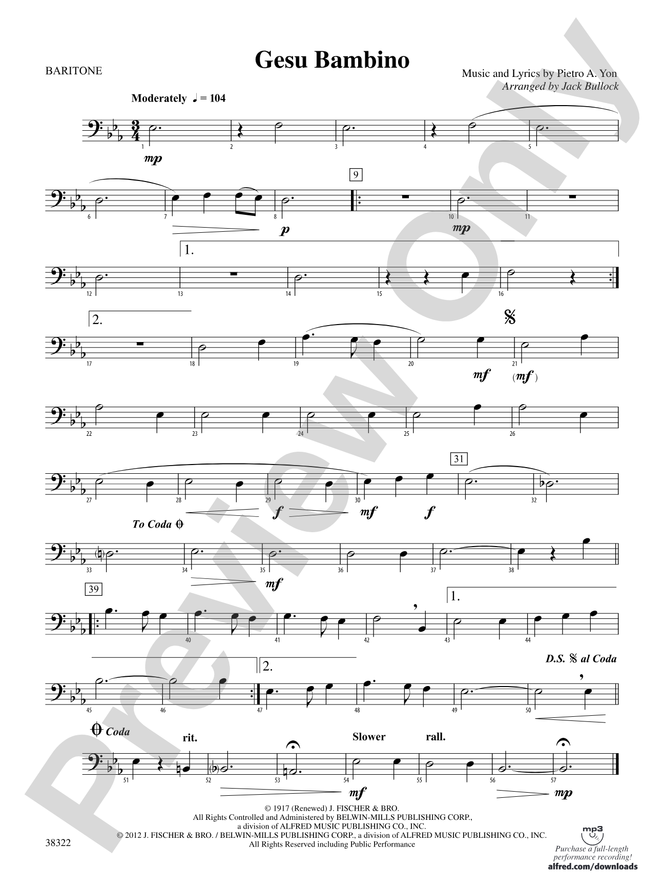 Gesu Bambino: Baritone B.C.