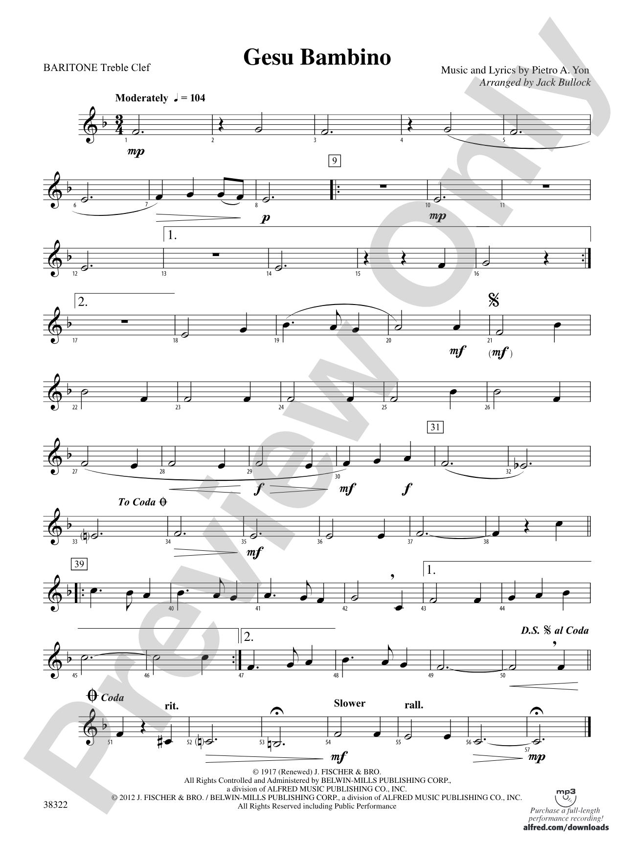 Gesu Bambino: Baritone T.C.