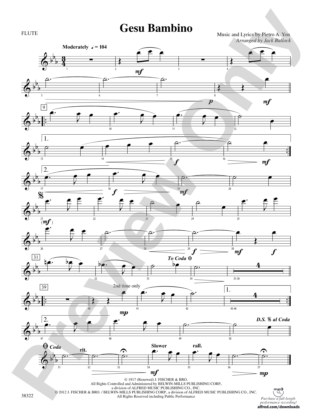 Gesu Bambino: Flute