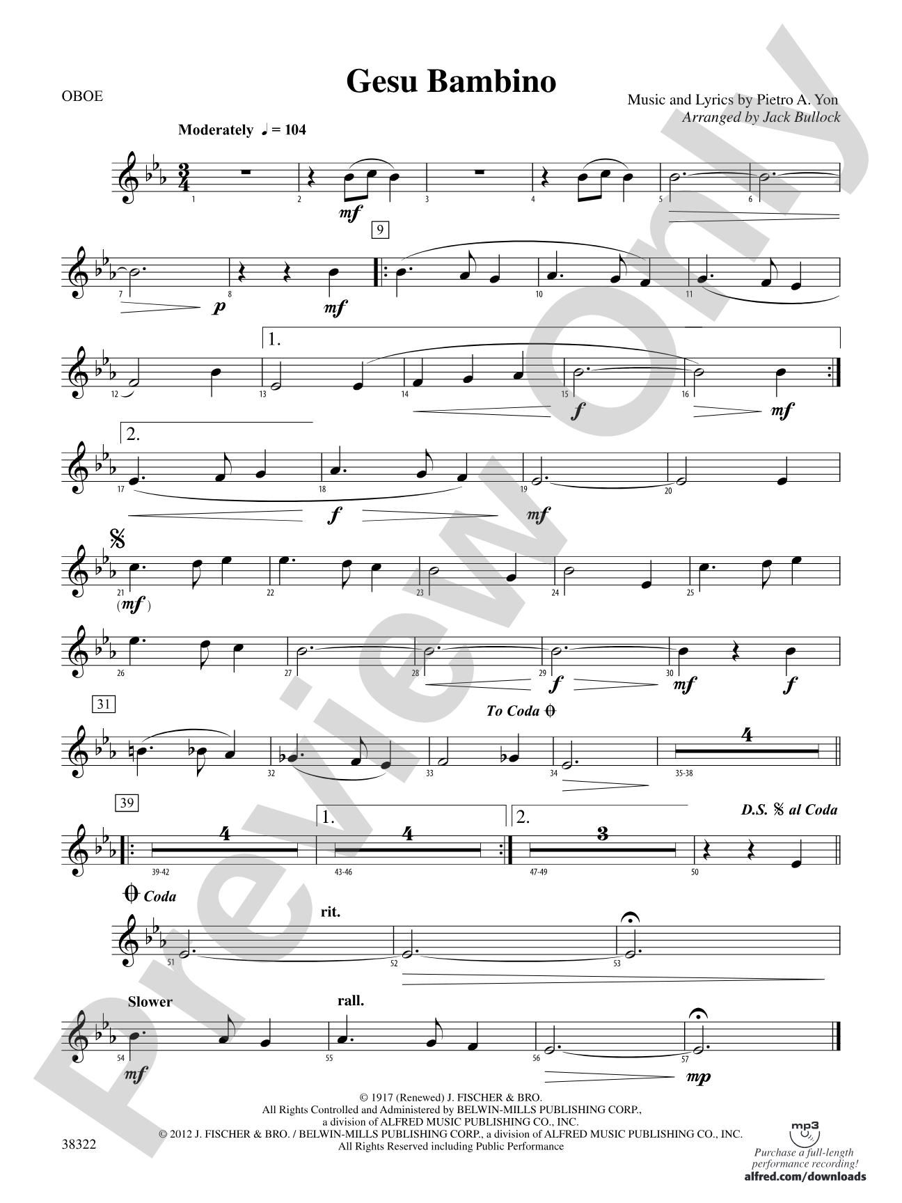 Gesu Bambino: Oboe