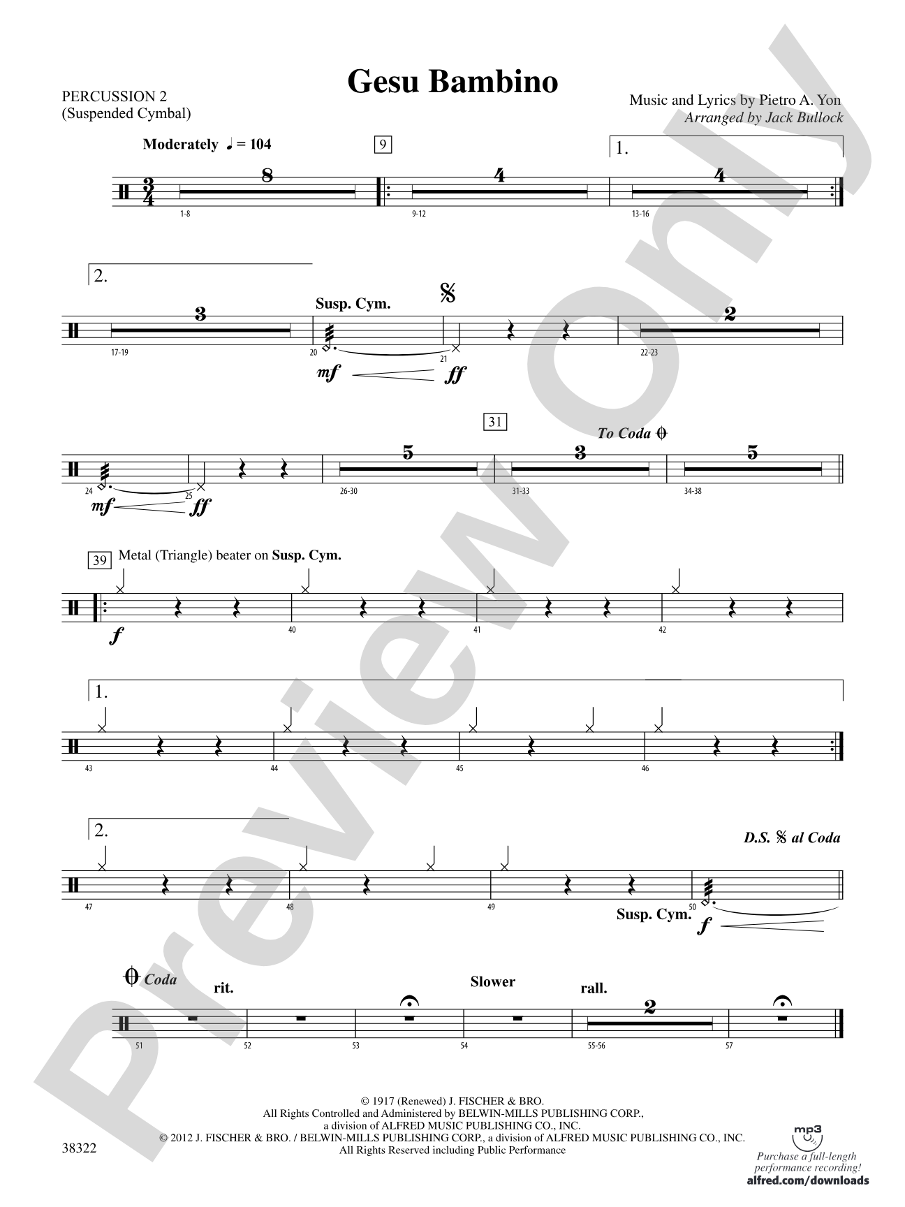 Gesu Bambino: 2nd Percussion