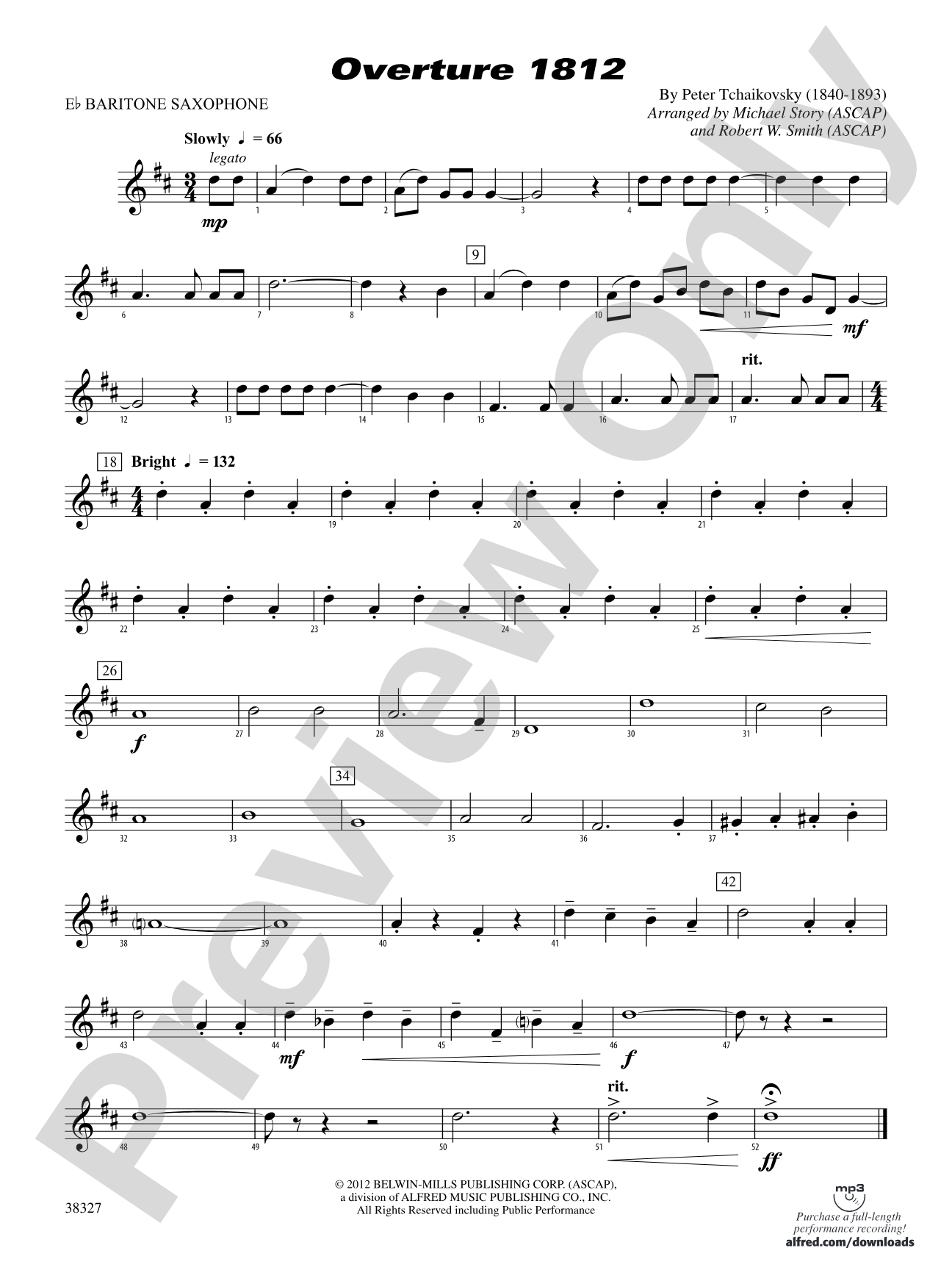 Overture 1812: E-flat Baritone Saxophone