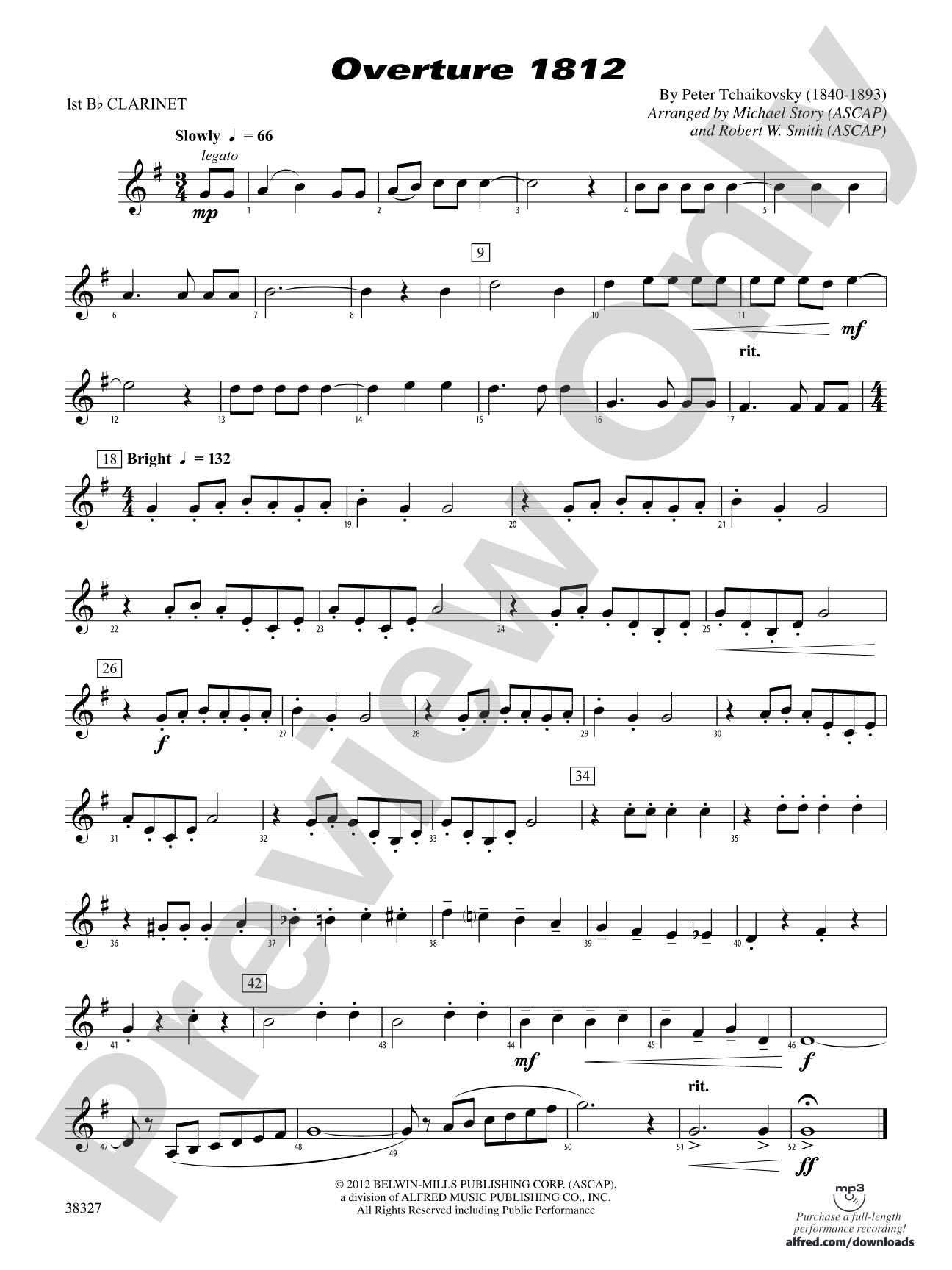 Overture 1812: 1st B-flat Clarinet