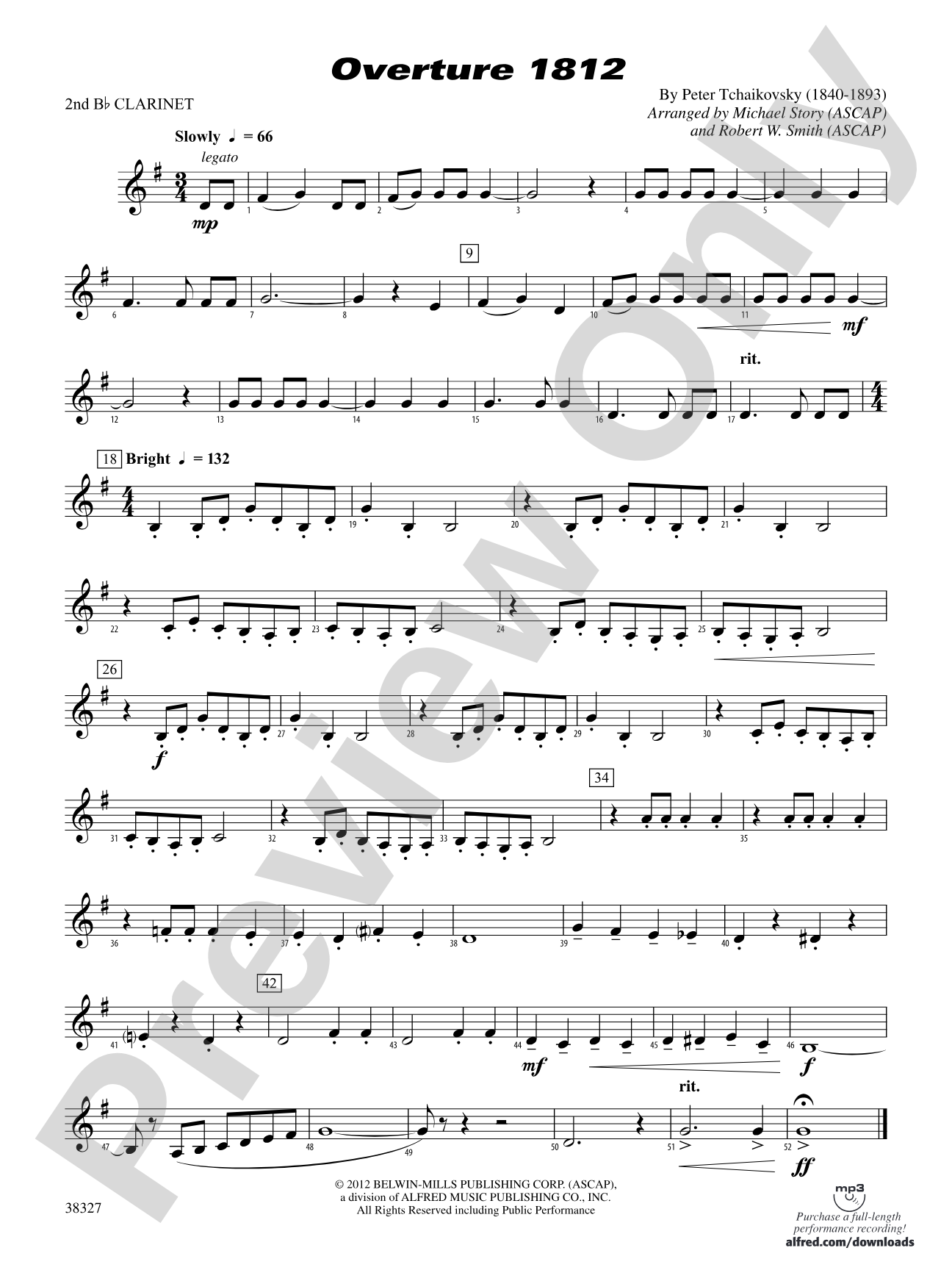 Overture 1812: 2nd B-flat Clarinet