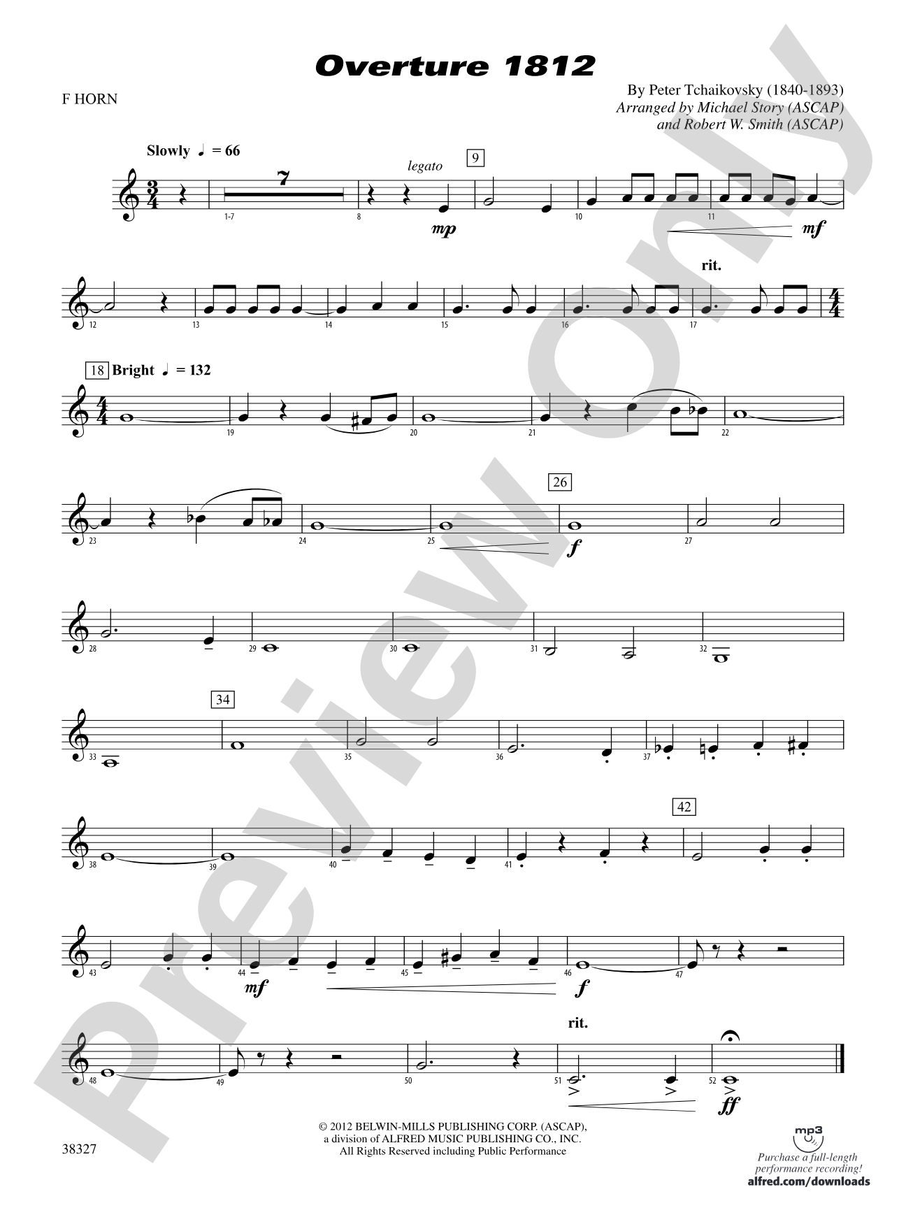 Overture 1812: 1st F Horn