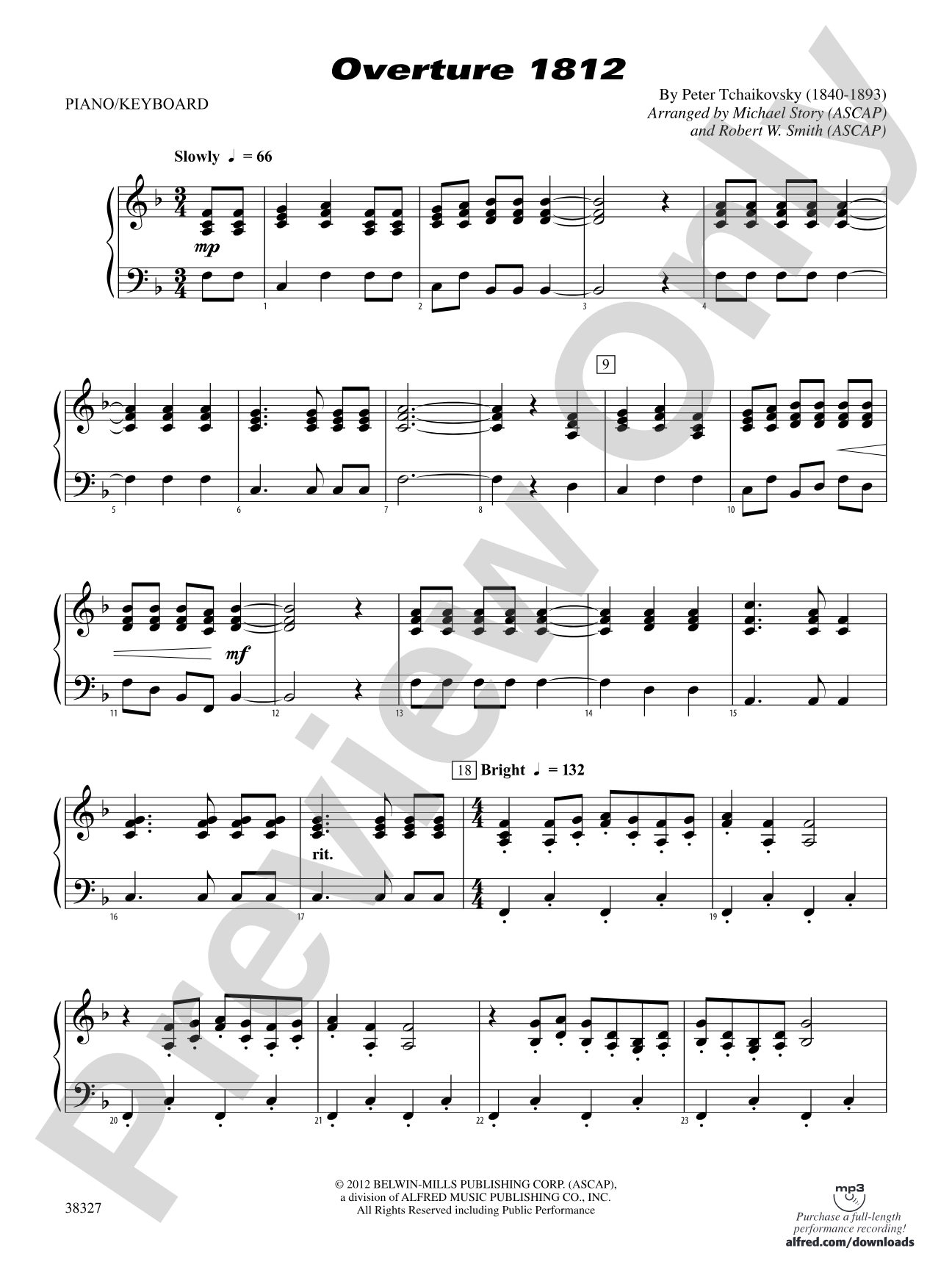 Overture 1812: Piano Accompaniment