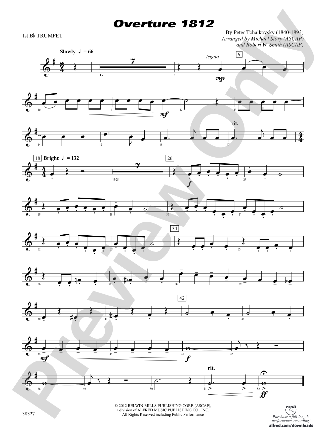 Overture 1812: 1st B-flat Trumpet