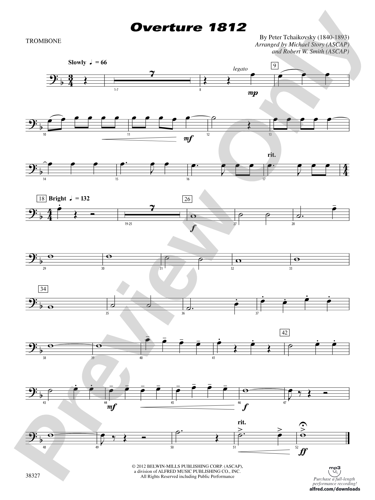 Overture 1812: 1st Trombone
