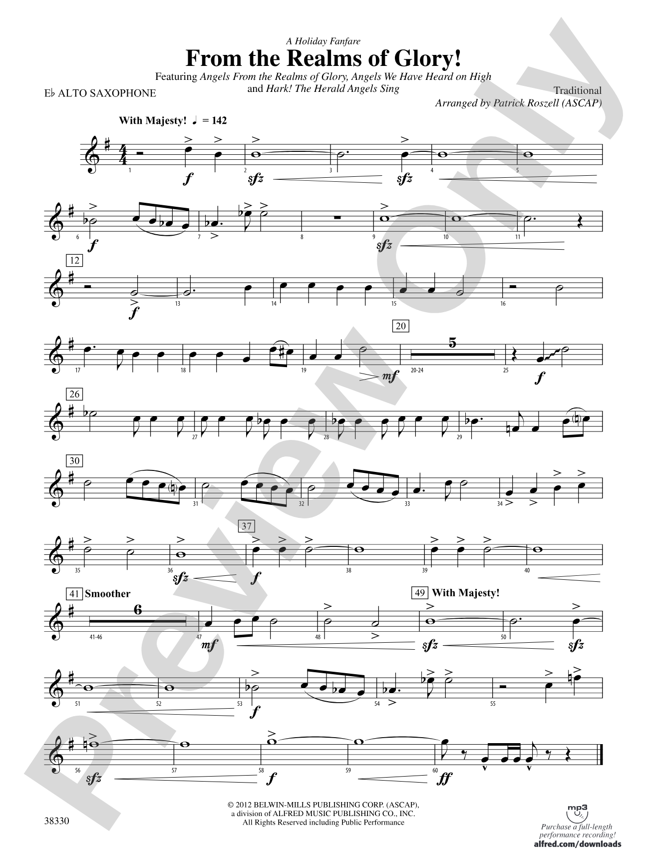 From the Realms of Glory!: E-flat Alto Saxophone