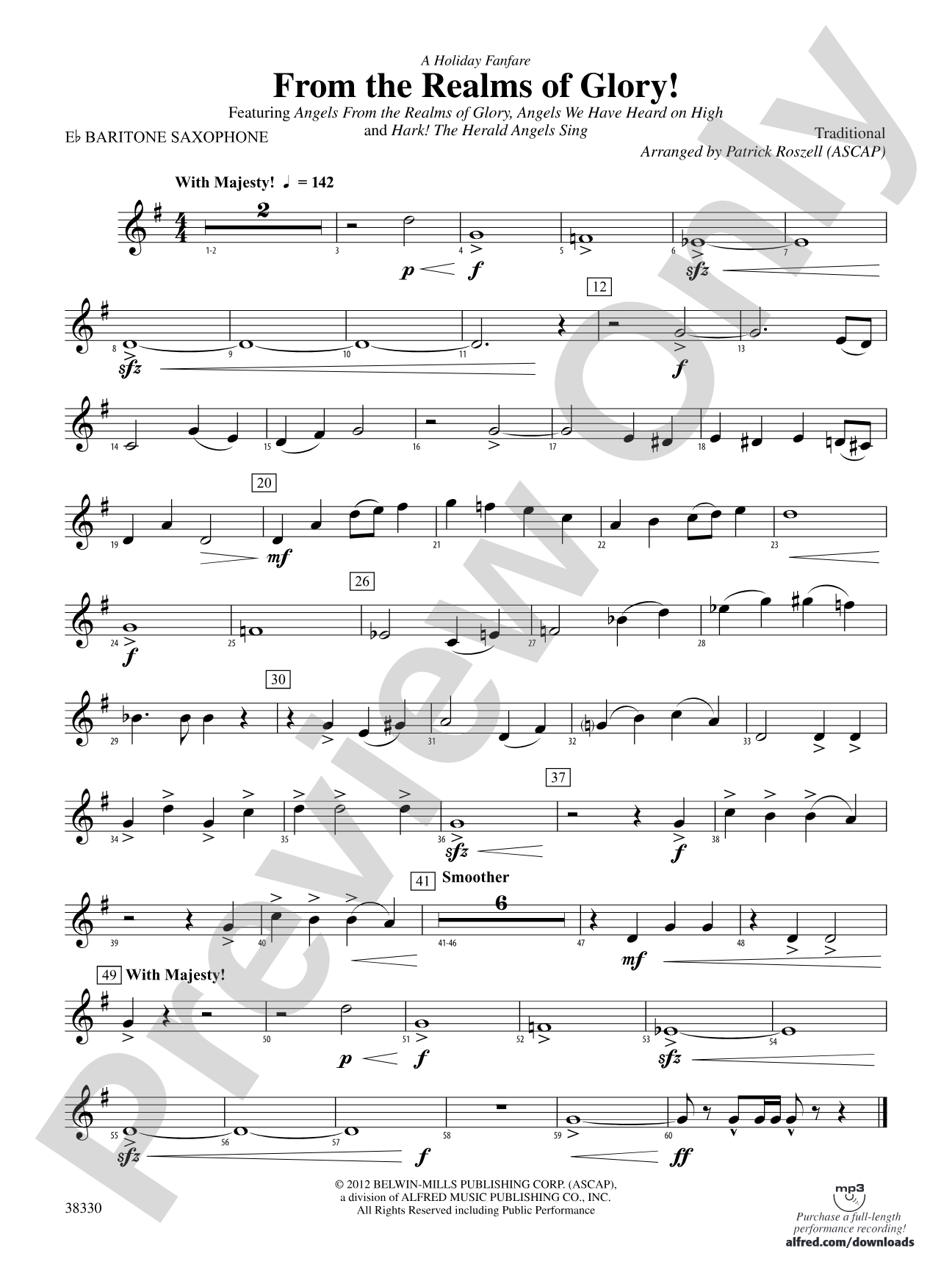 From the Realms of Glory!: E-flat Baritone Saxophone