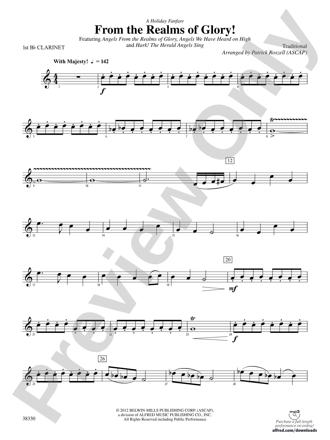 From the Realms of Glory!: 1st B-flat Clarinet