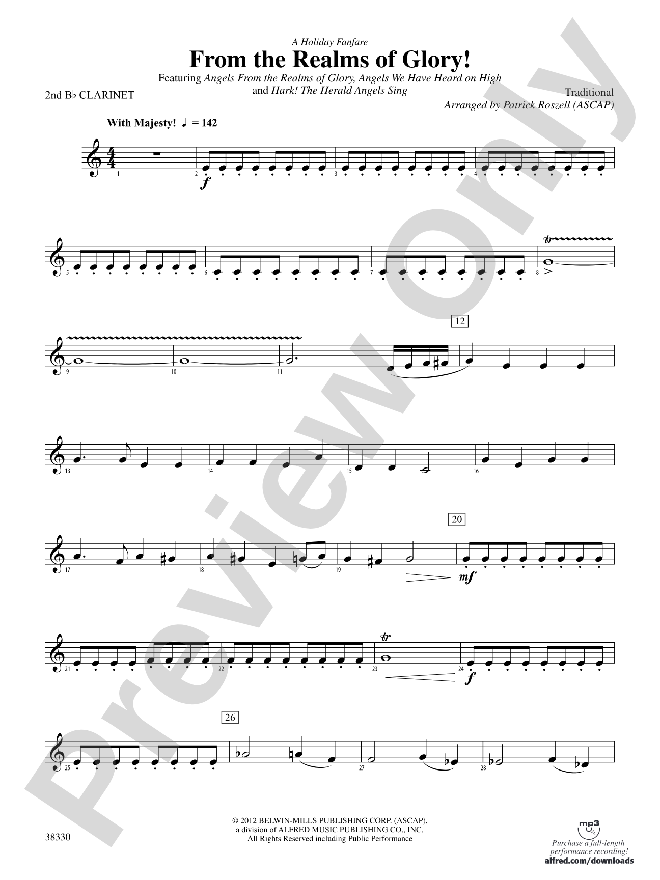 From the Realms of Glory!: 2nd B-flat Clarinet