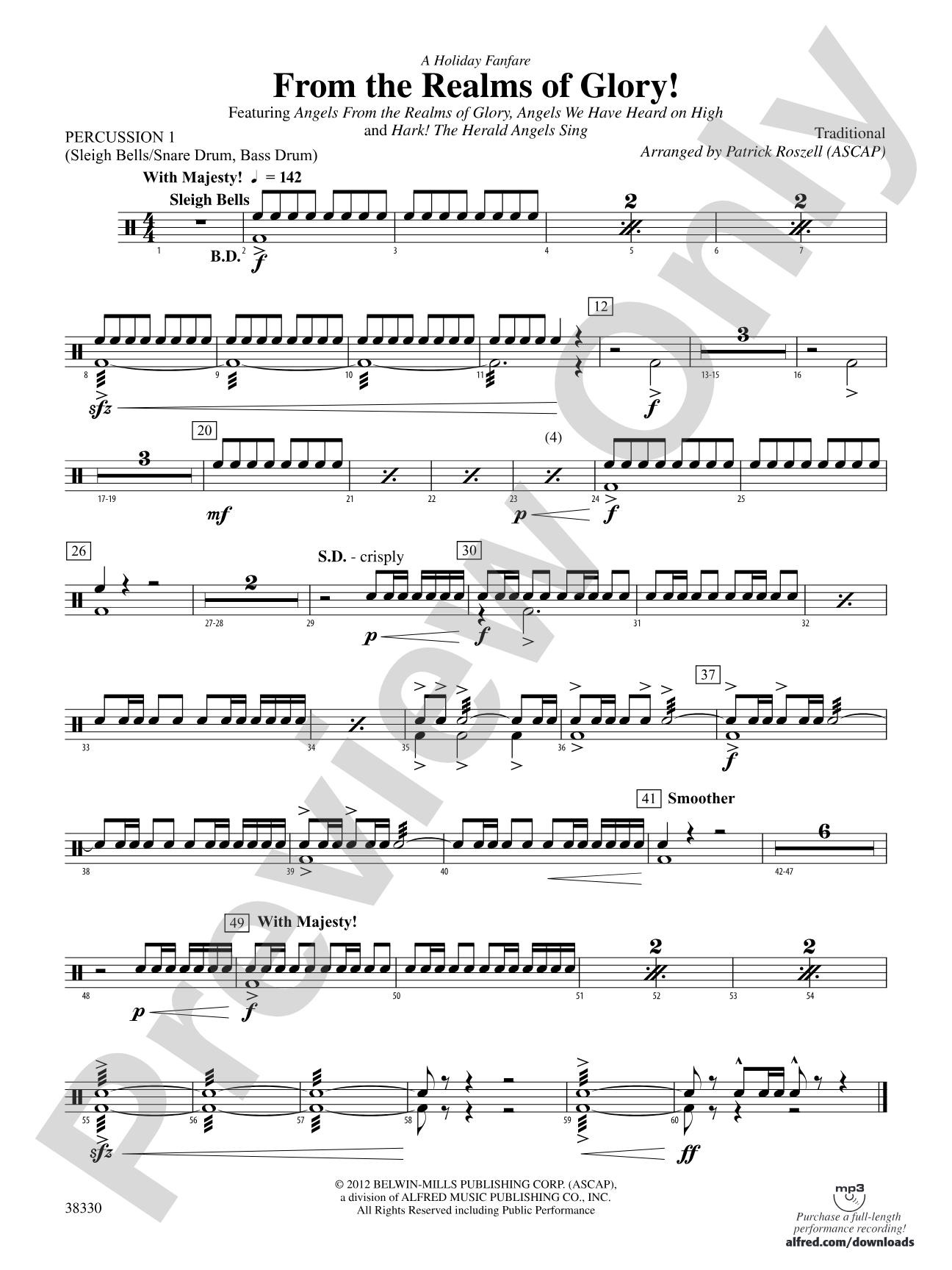 From the Realms of Glory!: 1st Percussion