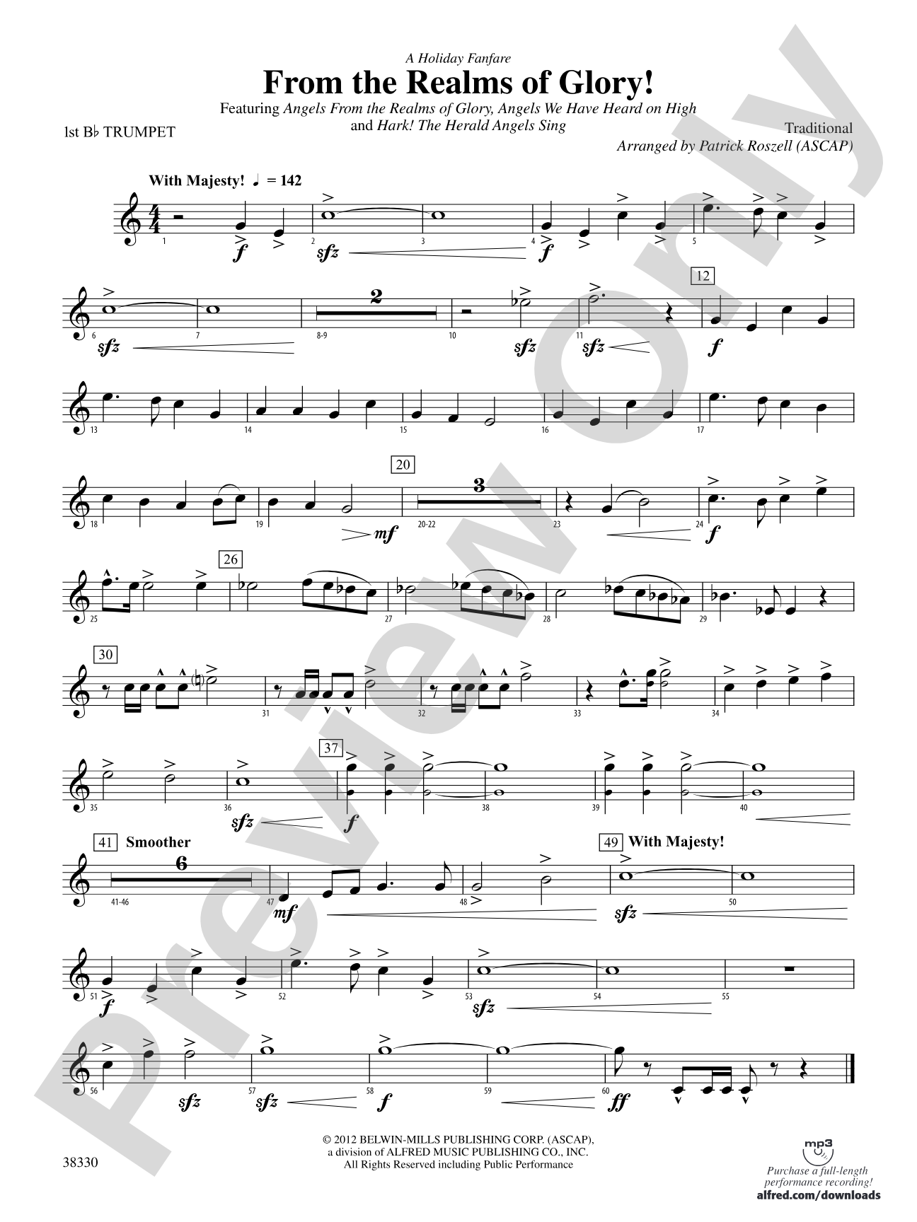 From the Realms of Glory!: 1st B-flat Trumpet