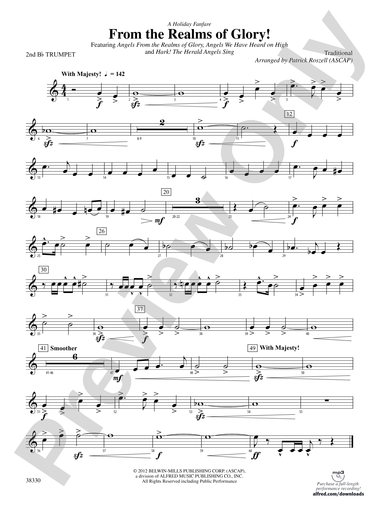 From the Realms of Glory!: 2nd B-flat Trumpet