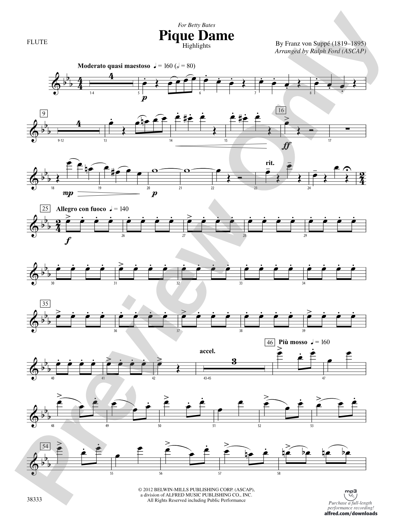 Pique Dame (Highlights): Flute