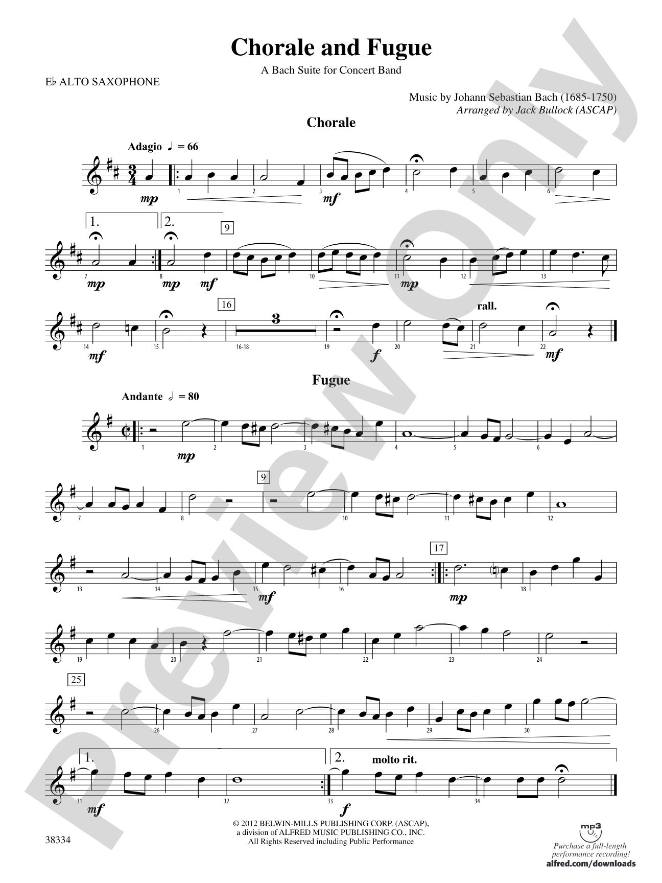 Chorale and Fugue: E-flat Alto Saxophone