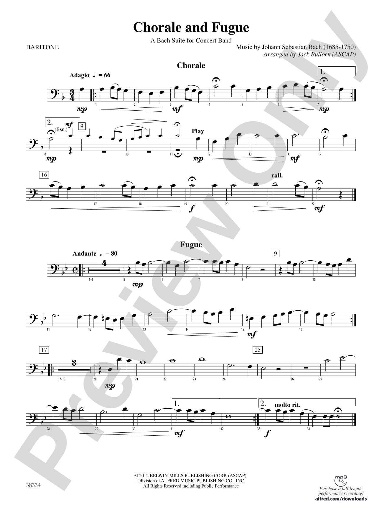 Chorale and Fugue: Baritone B.C.