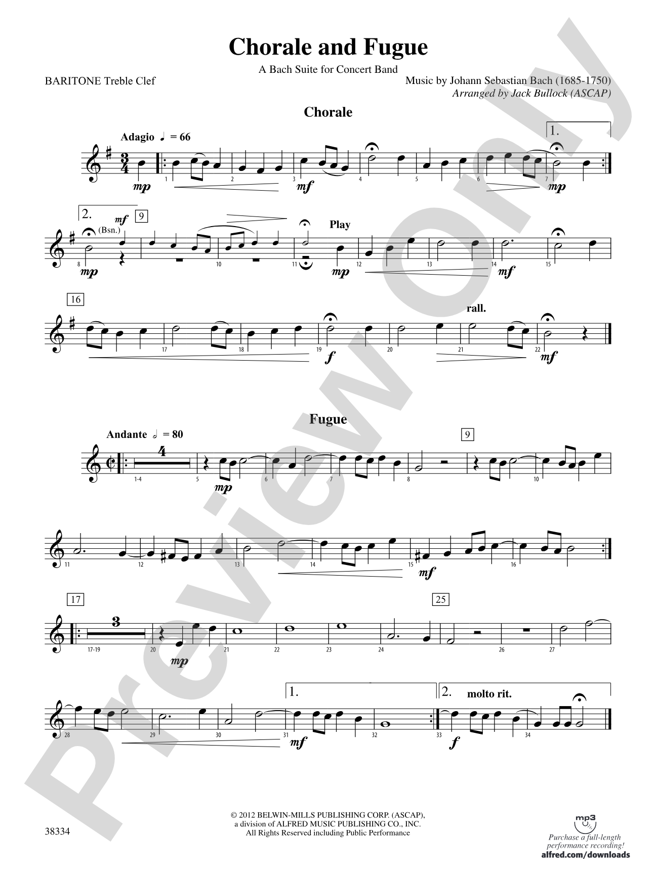 Chorale and Fugue: Baritone T.C.