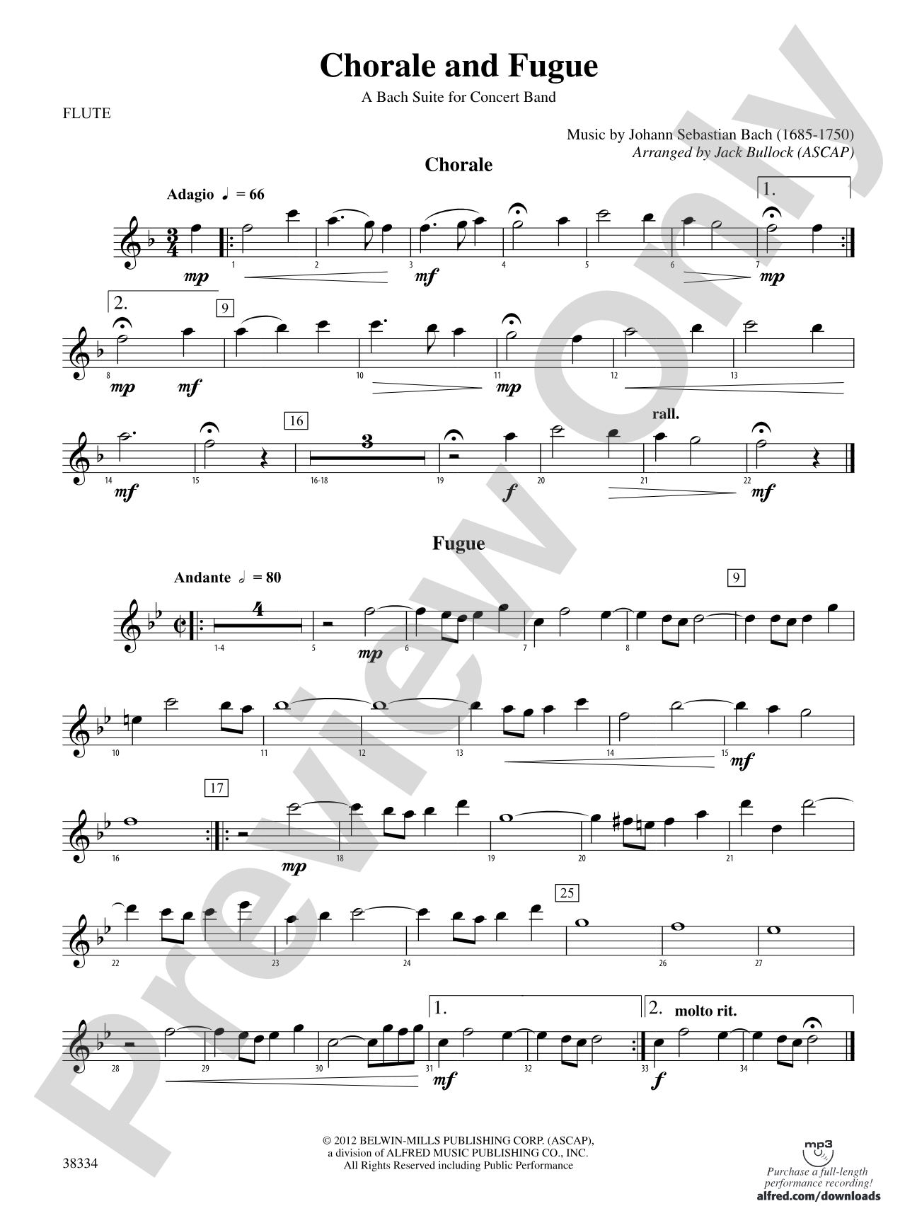 Chorale and Fugue: Flute