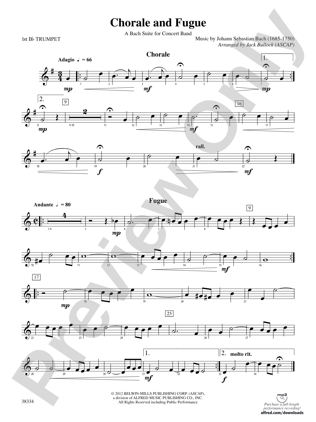 Chorale and Fugue: 1st B-flat Trumpet