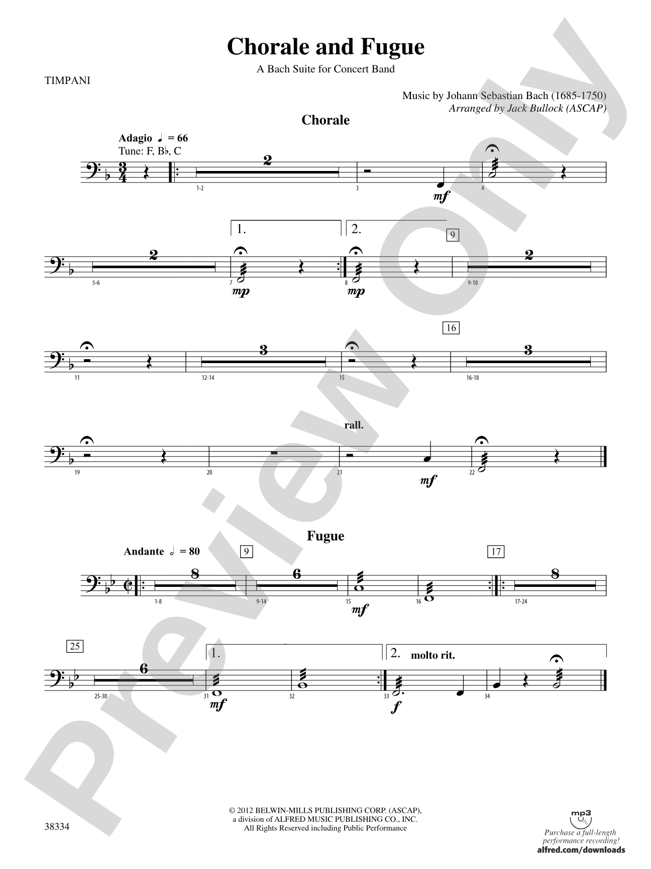 Chorale and Fugue: Timpani